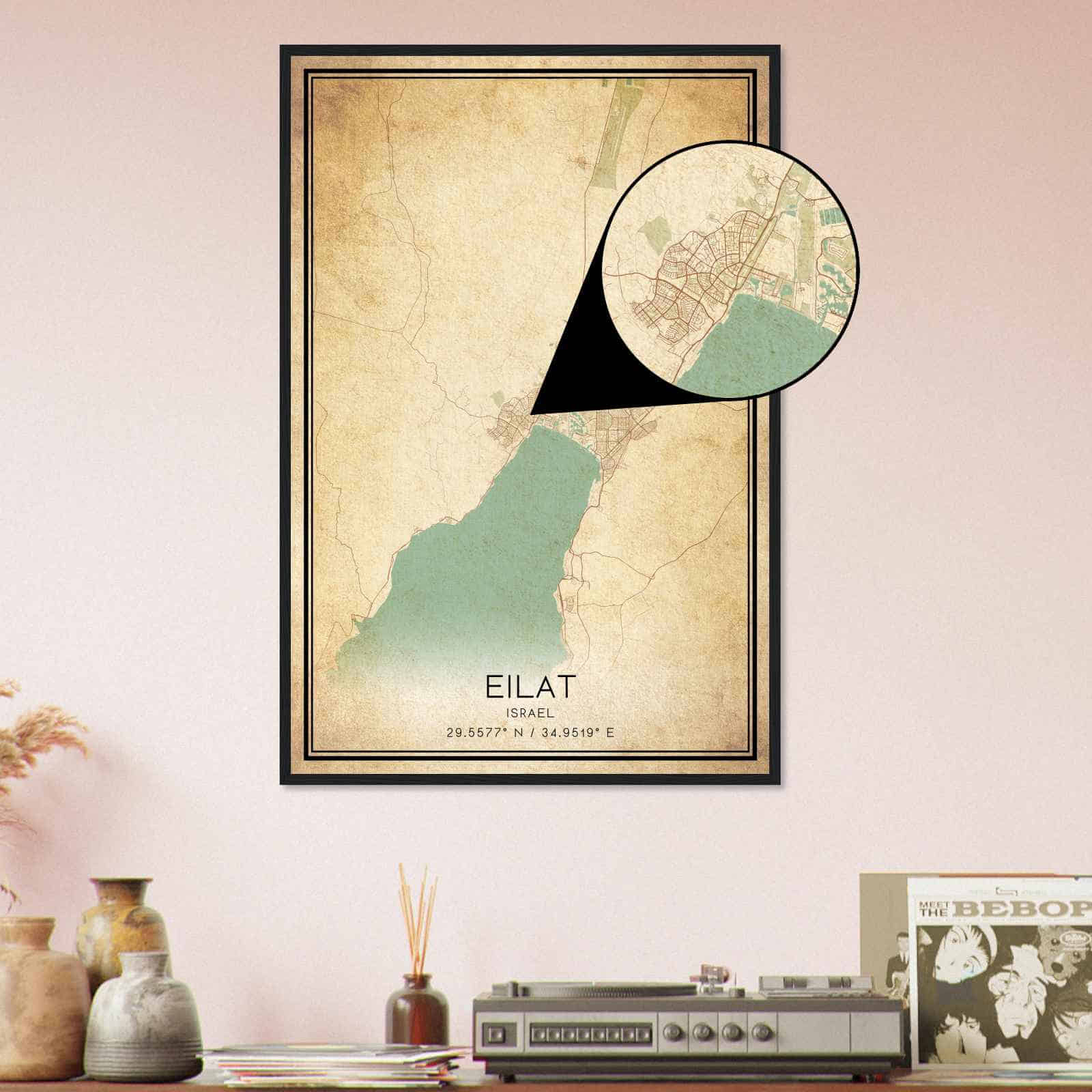 Deerfield Kansas Map Poster, Modern Home Decor Wall Art Print (Copy)