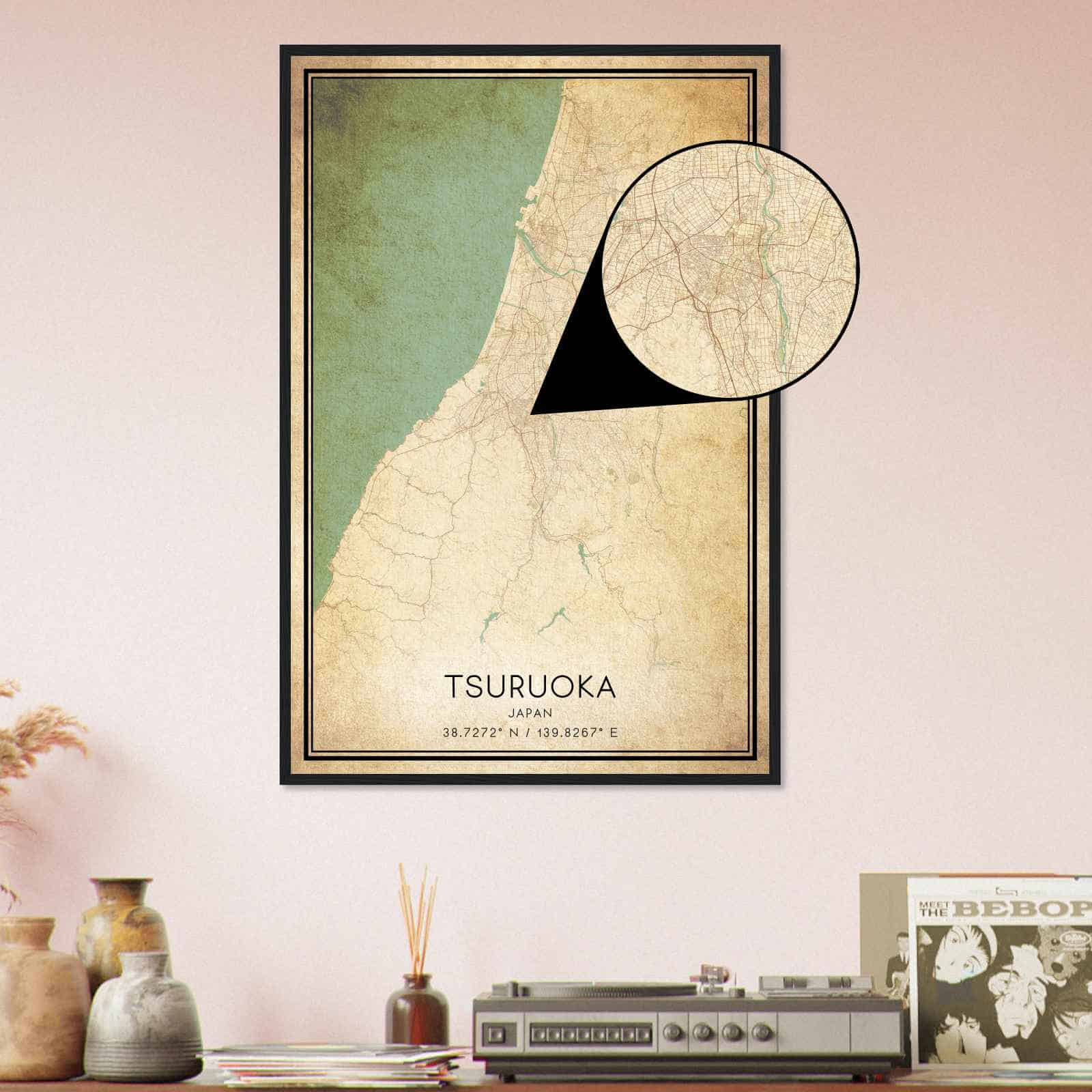 Deerfield Kansas Map Poster, Modern Home Decor Wall Art Print (Copy)