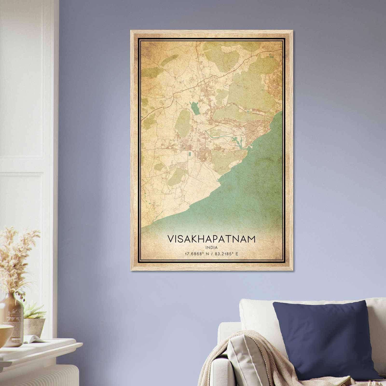 Deerfield Kansas Map Poster, Modern Home Decor Wall Art Print (Copy)