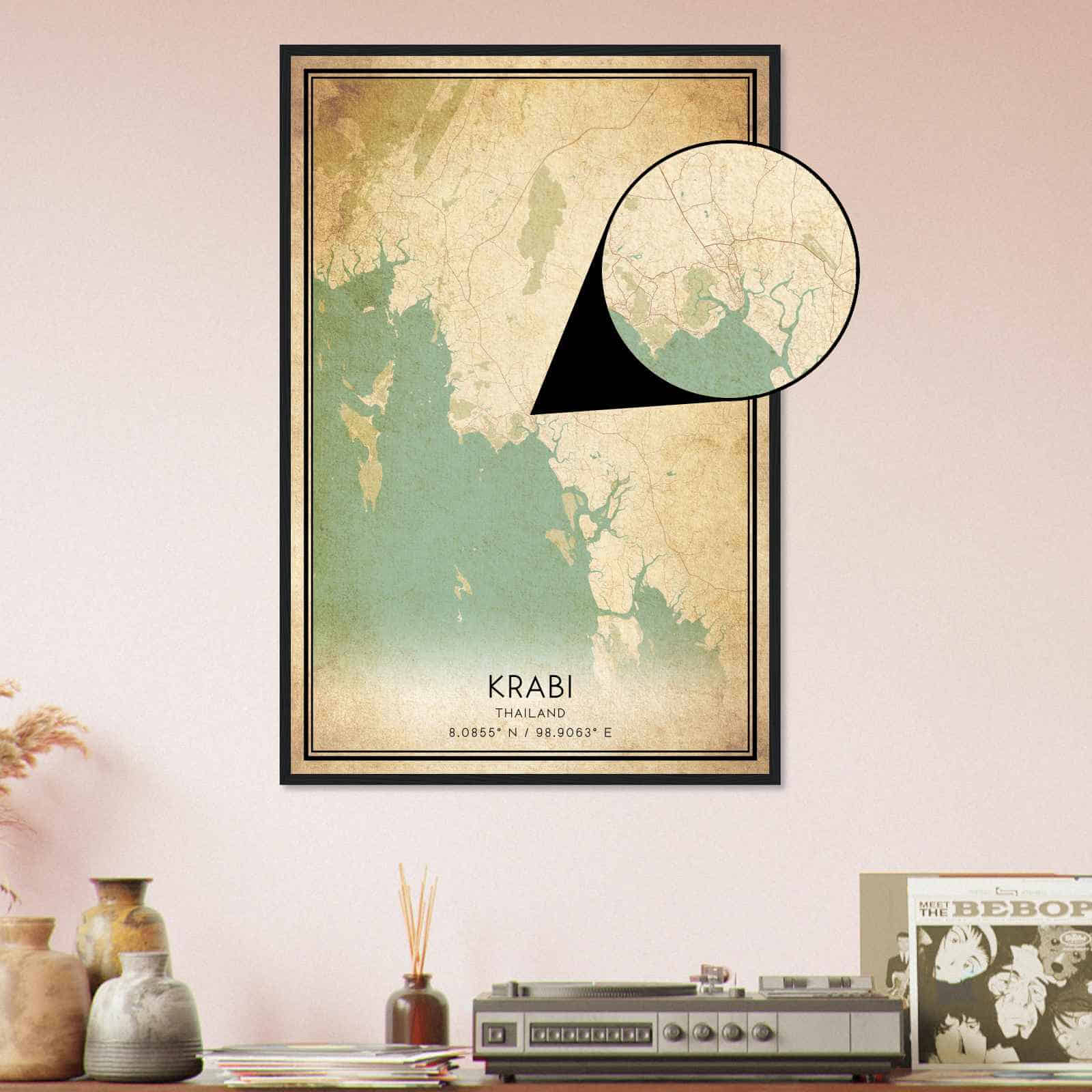 Deerfield Kansas Map Poster, Modern Home Decor Wall Art Print (Copy)