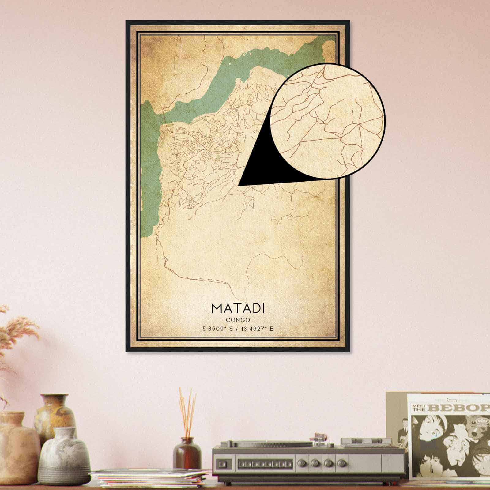 Deerfield Kansas Map Poster, Modern Home Decor Wall Art Print (Copy)