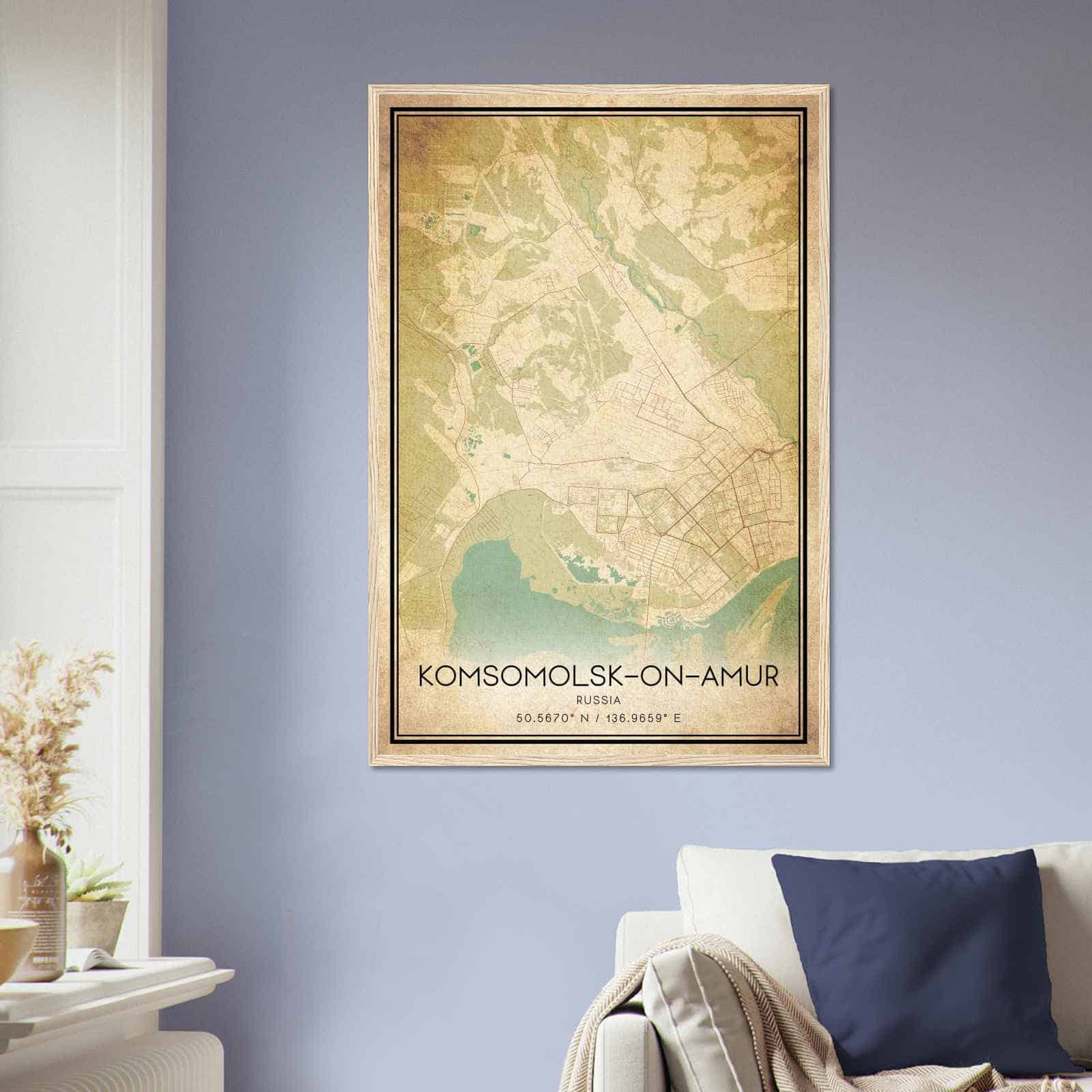 Deerfield Kansas Map Poster, Modern Home Decor Wall Art Print (Copy)