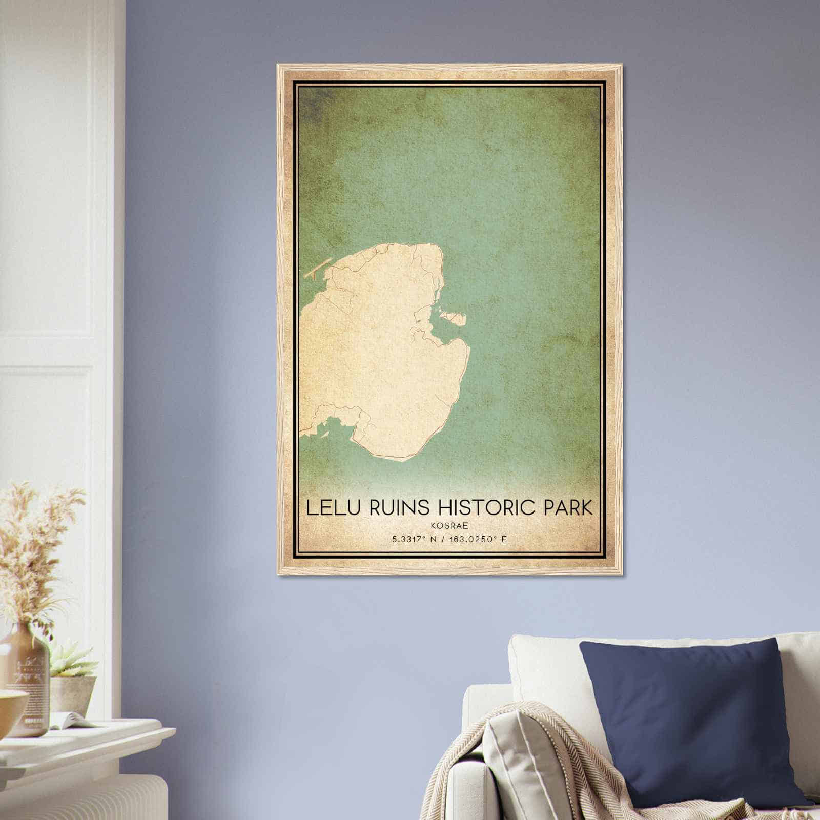Deerfield Kansas Map Poster, Modern Home Decor Wall Art Print (Copy)