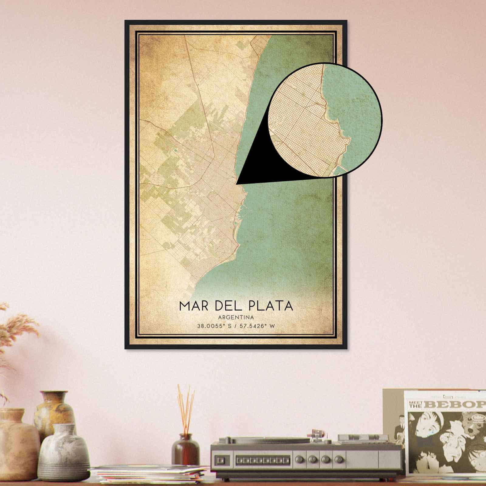 Deerfield Kansas Map Poster, Modern Home Decor Wall Art Print (Copy)