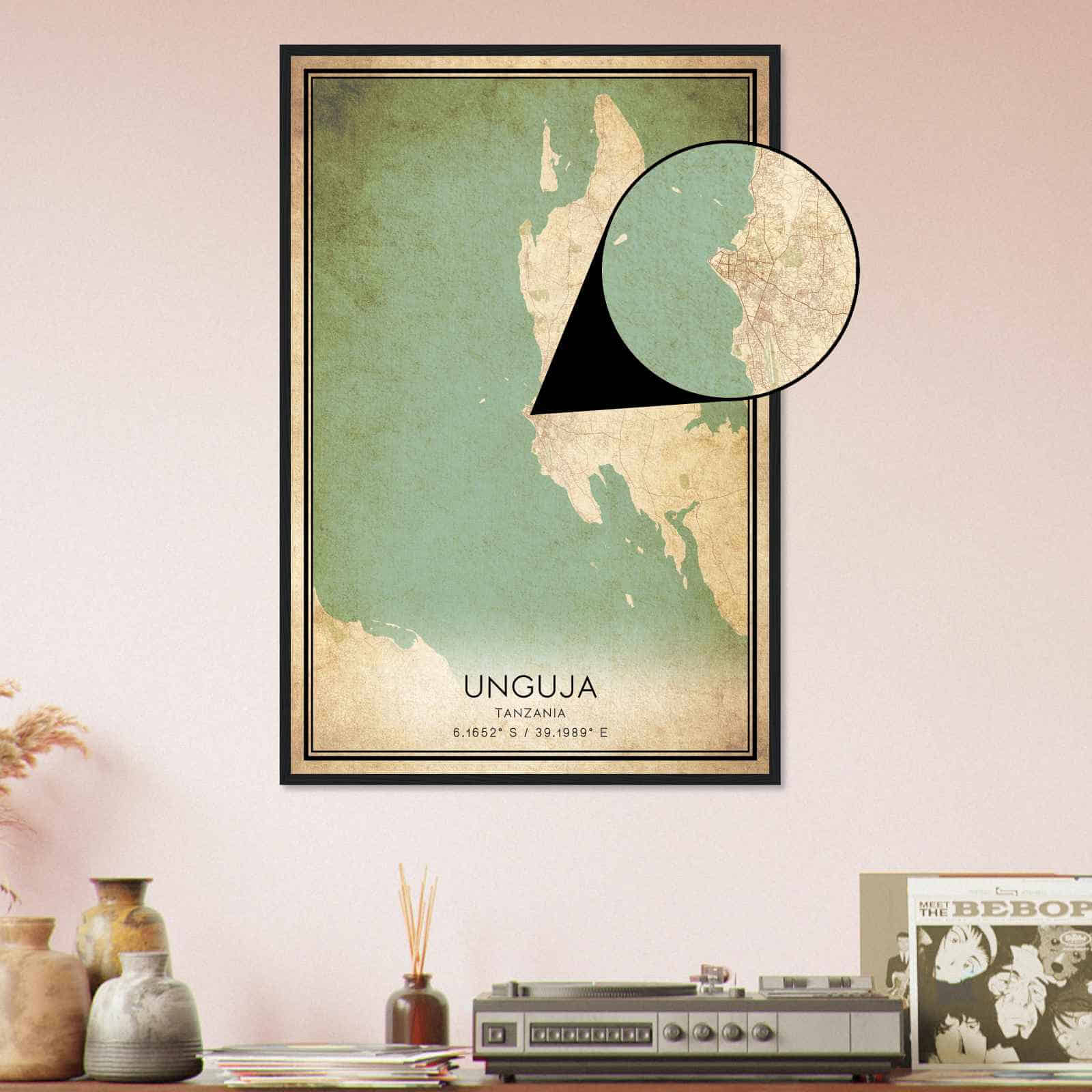 Deerfield Kansas Map Poster, Modern Home Decor Wall Art Print (Copy)