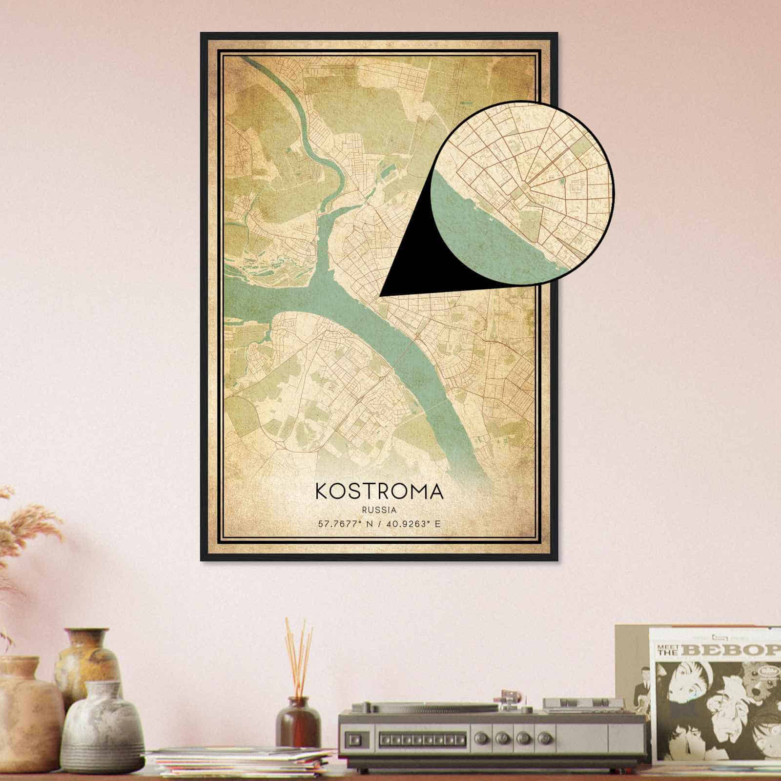Deerfield Kansas Map Poster, Modern Home Decor Wall Art Print (Copy)