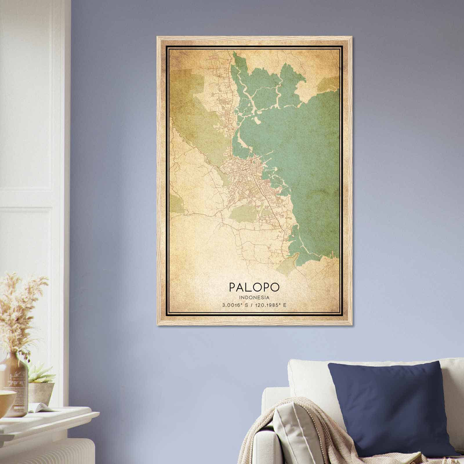 Deerfield Kansas Map Poster, Modern Home Decor Wall Art Print (Copy)