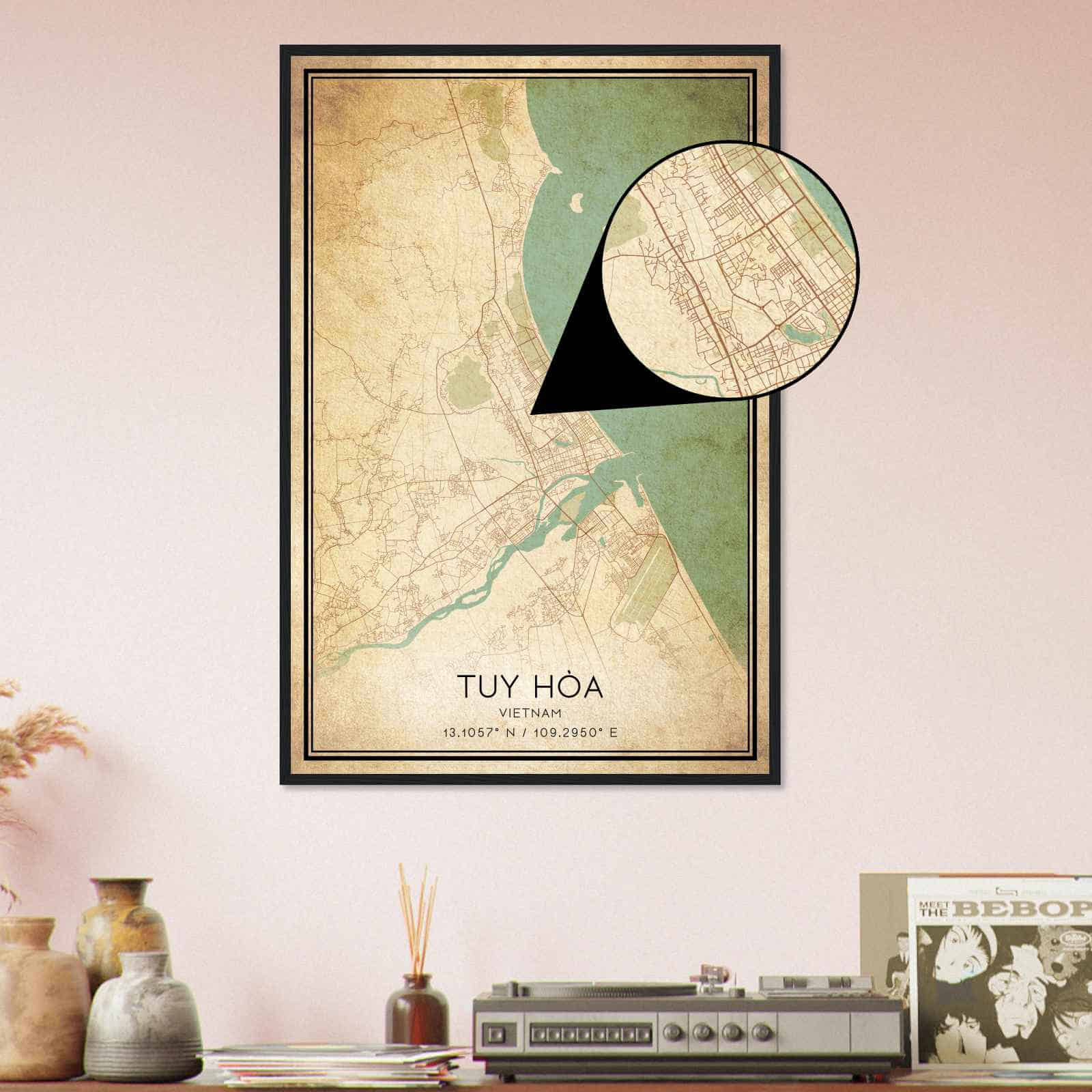 Deerfield Kansas Map Poster, Modern Home Decor Wall Art Print (Copy)