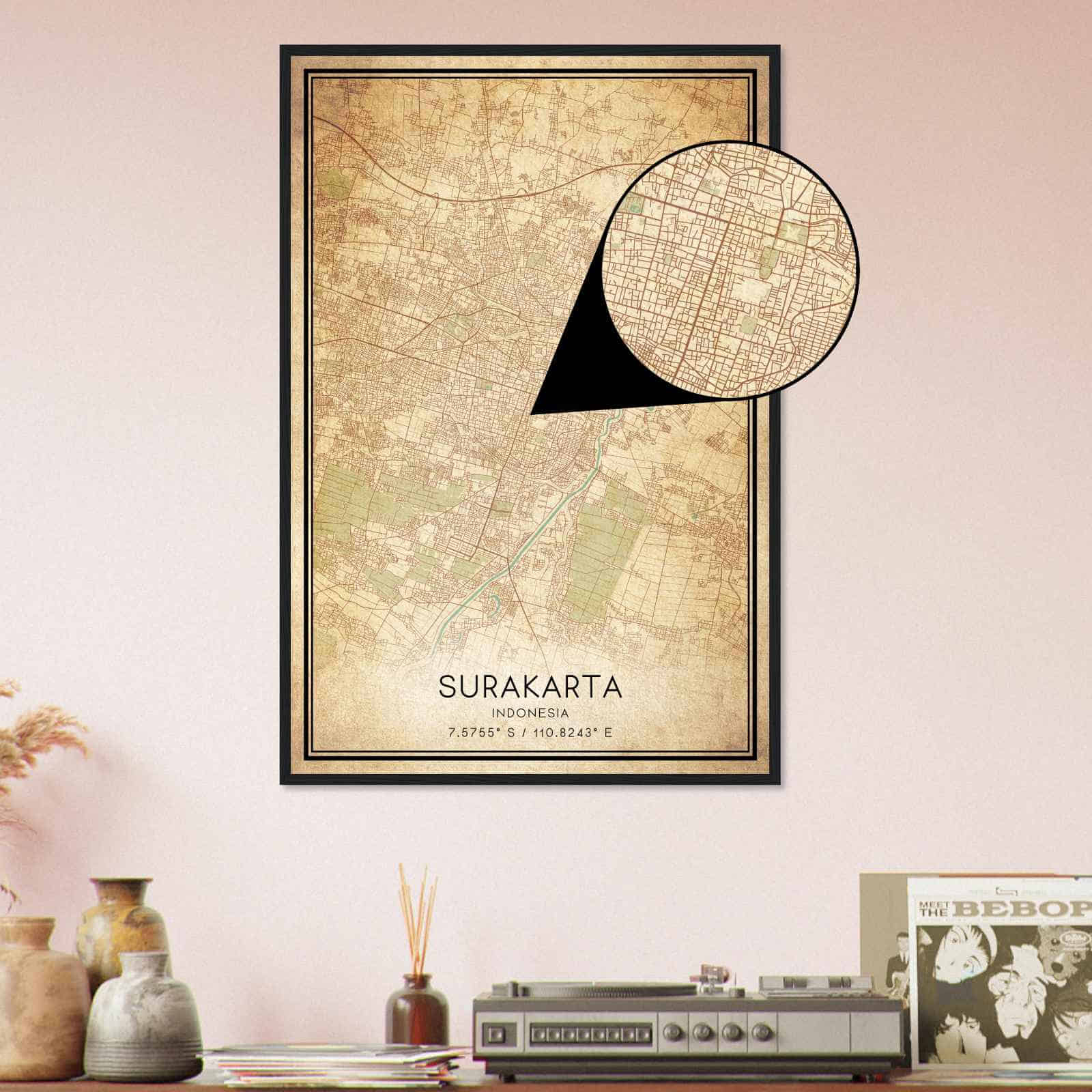 Deerfield Kansas Map Poster, Modern Home Decor Wall Art Print (Copy)