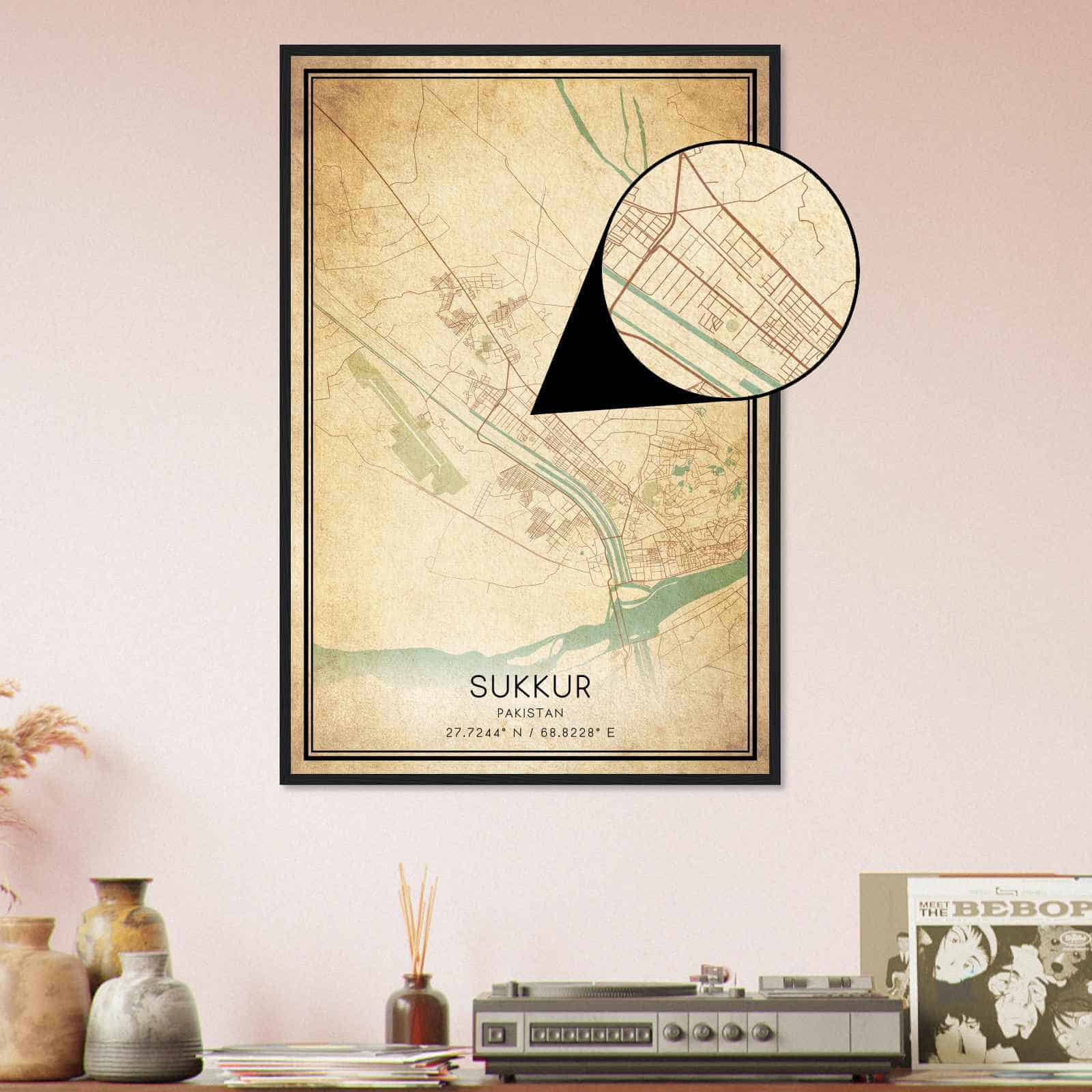 Deerfield Kansas Map Poster, Modern Home Decor Wall Art Print (Copy)