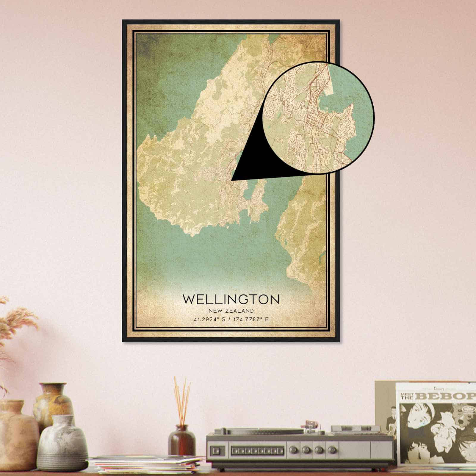 Deerfield Kansas Map Poster, Modern Home Decor Wall Art Print (Copy)