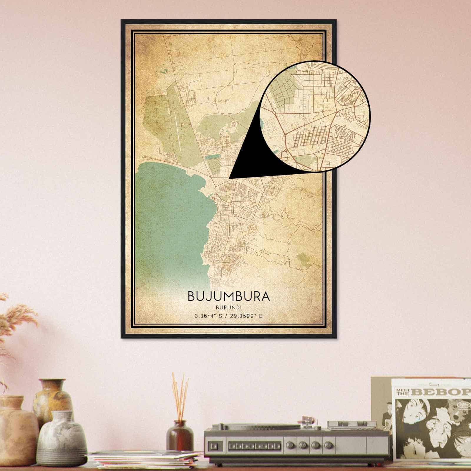 Deerfield Kansas Map Poster, Modern Home Decor Wall Art Print (Copy)
