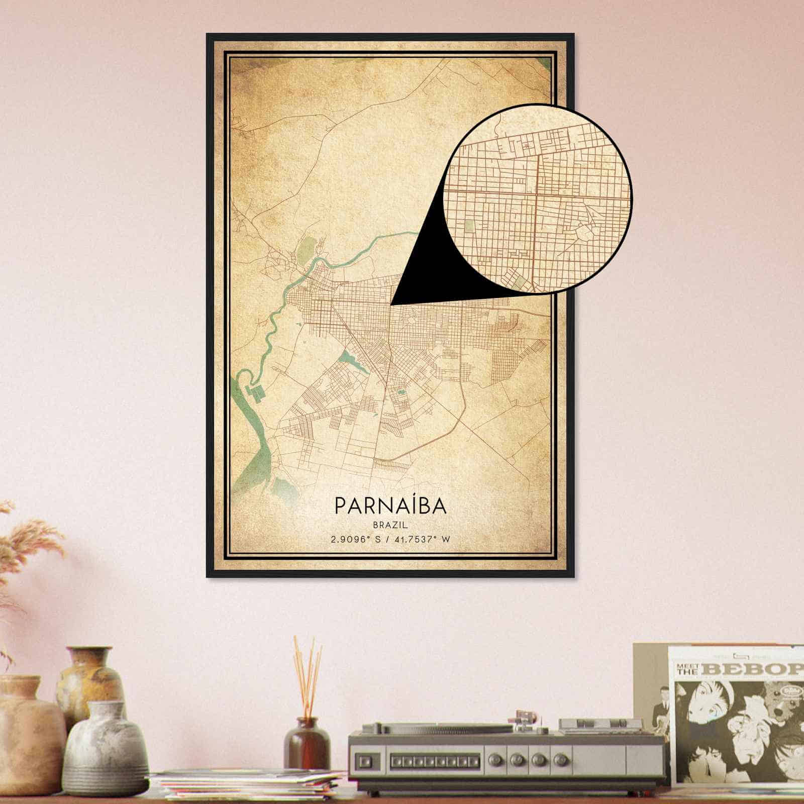 Deerfield Kansas Map Poster, Modern Home Decor Wall Art Print (Copy)
