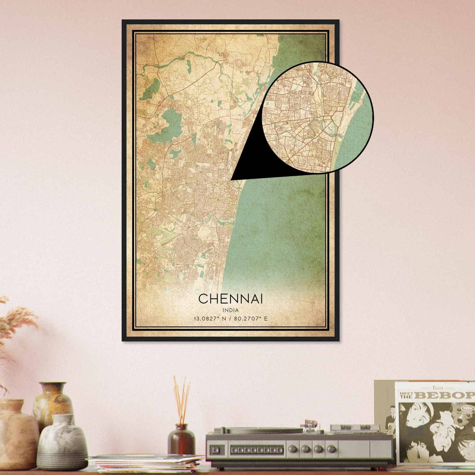 Deerfield Kansas Map Poster, Modern Home Decor Wall Art Print (Copy)