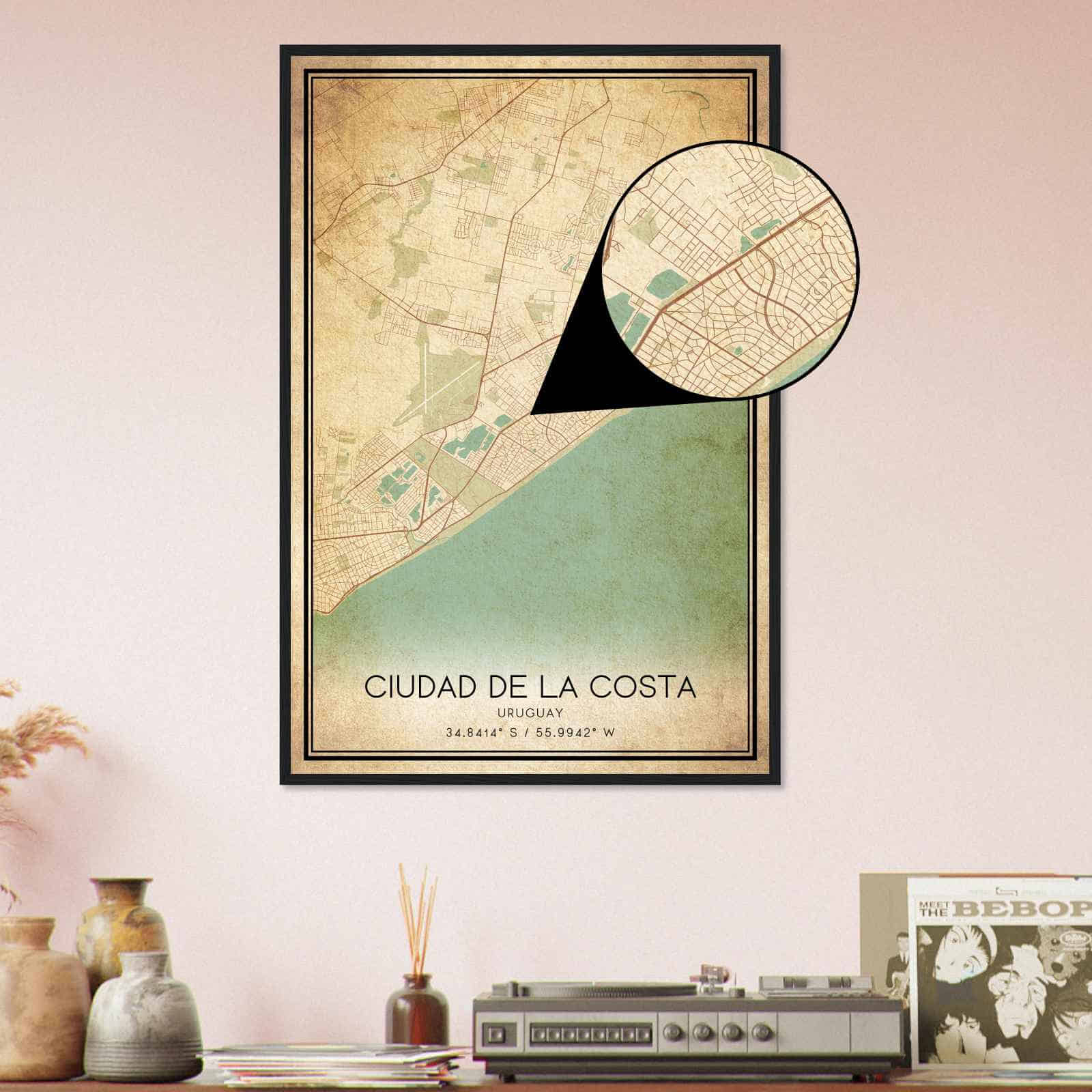 Deerfield Kansas Map Poster, Modern Home Decor Wall Art Print (Copy)