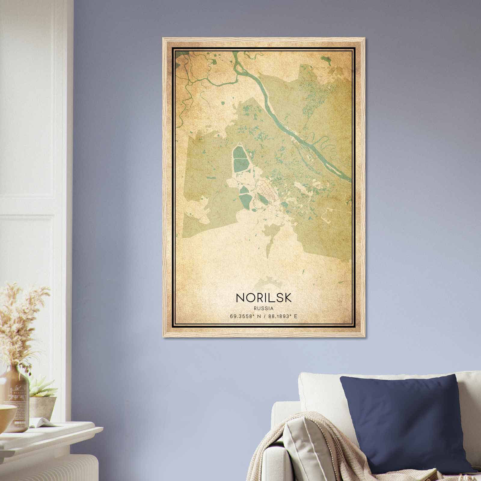 Deerfield Kansas Map Poster, Modern Home Decor Wall Art Print (Copy)