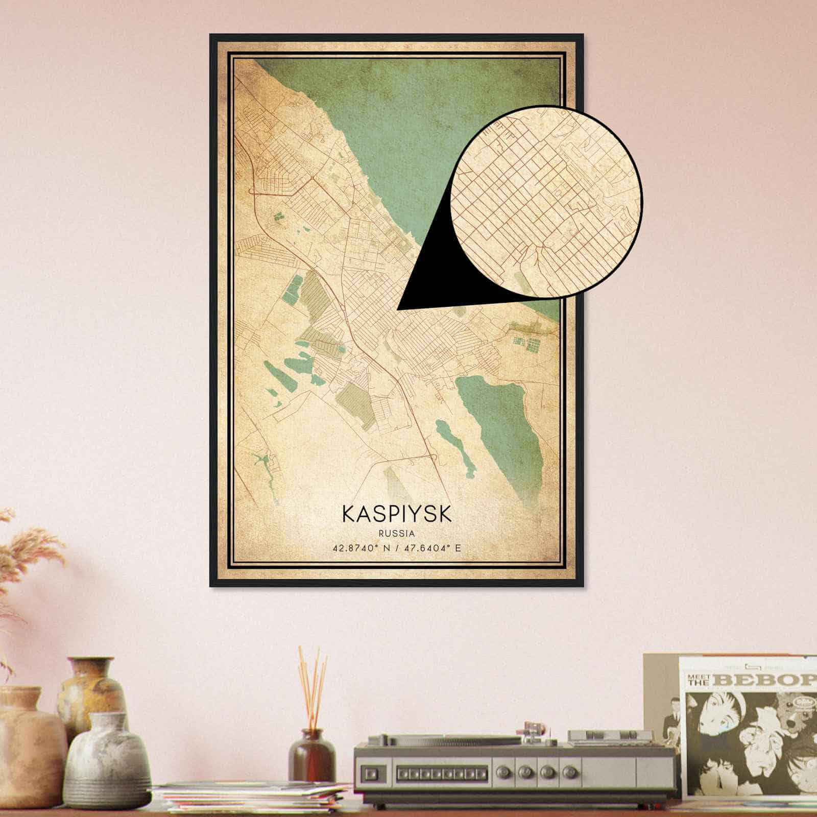 Deerfield Kansas Map Poster, Modern Home Decor Wall Art Print (Copy)