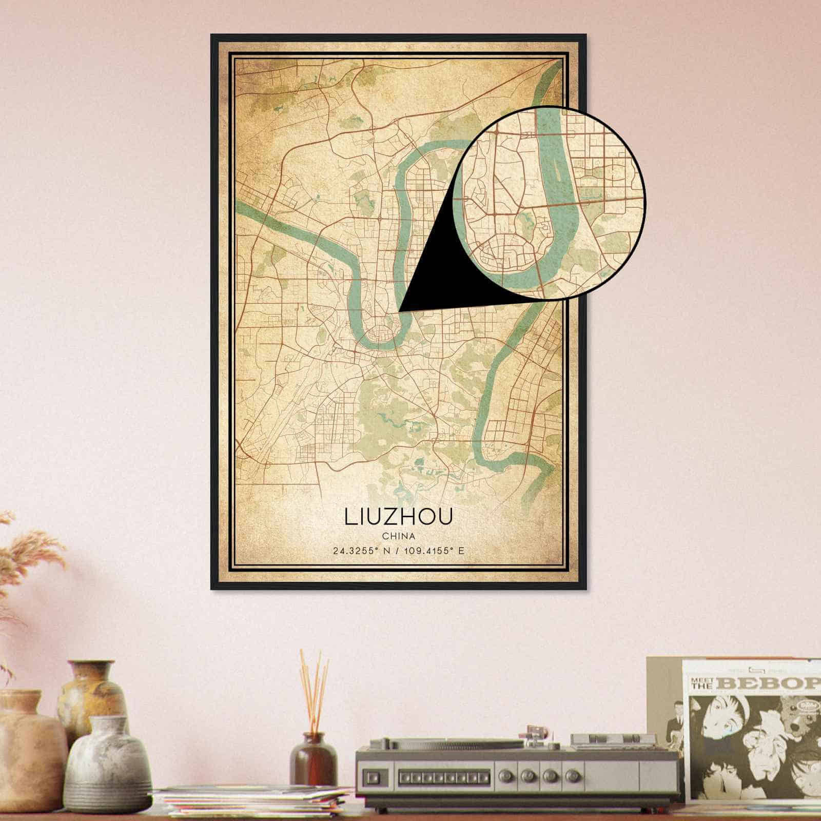 Deerfield Kansas Map Poster, Modern Home Decor Wall Art Print (Copy)