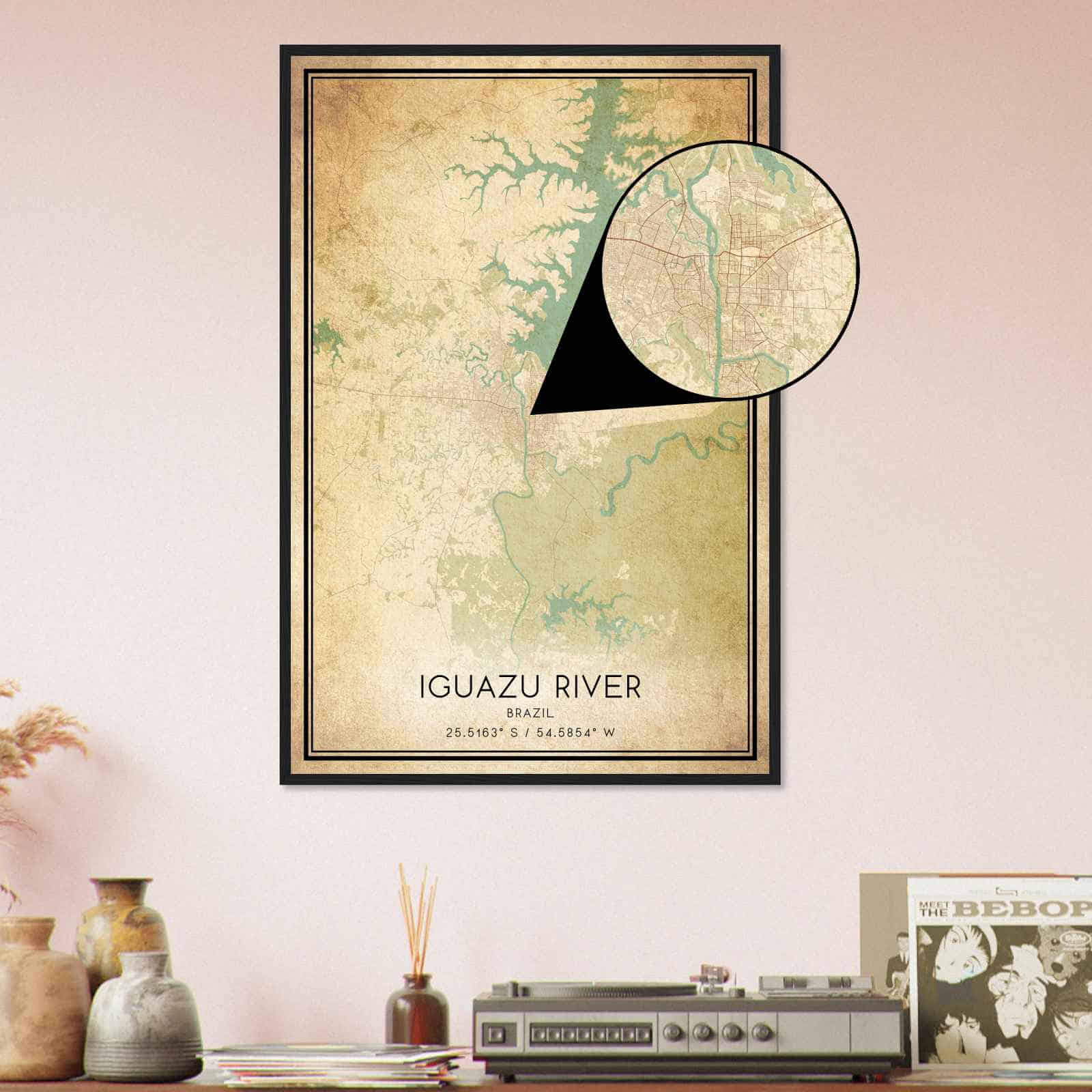 Deerfield Kansas Map Poster, Modern Home Decor Wall Art Print (Copy)