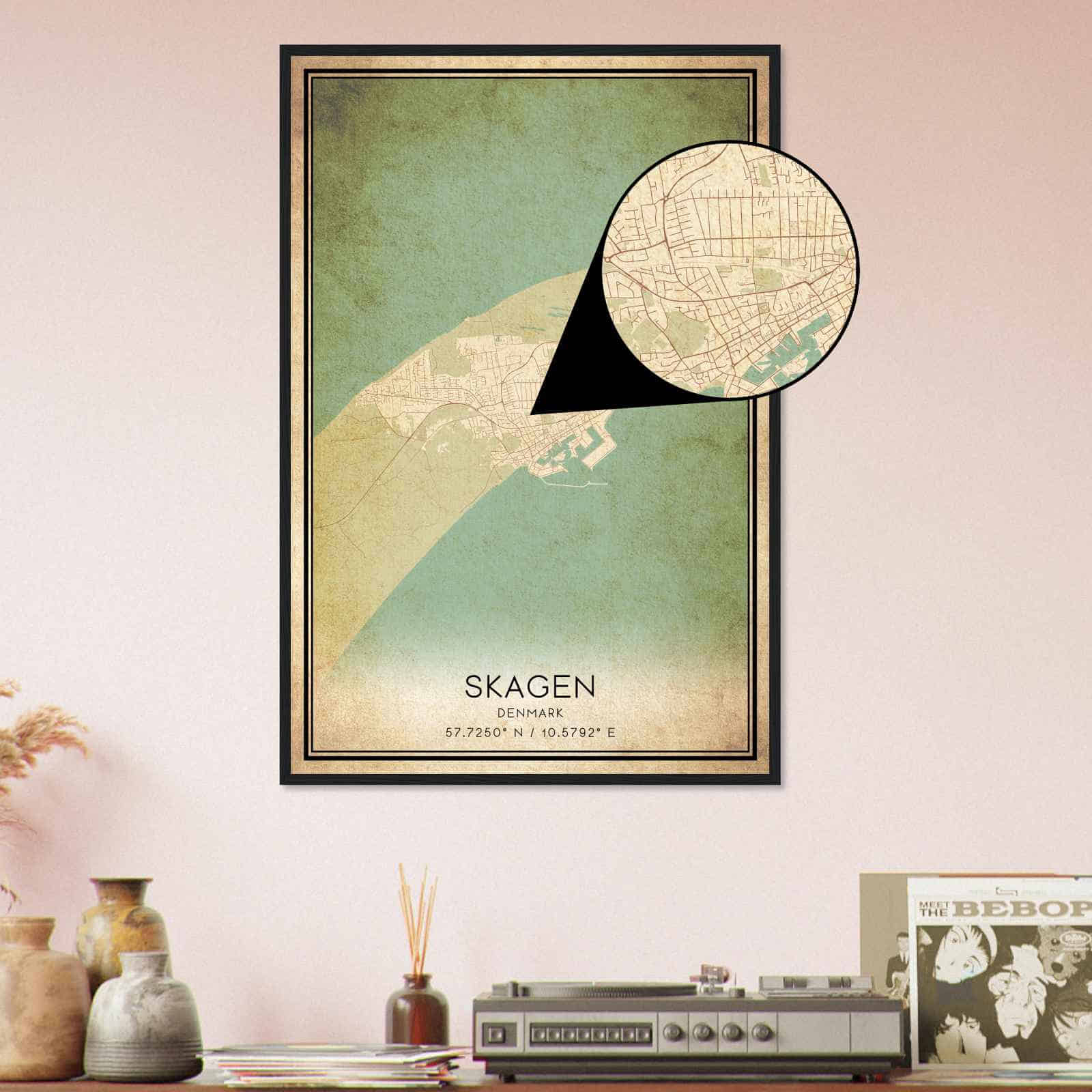 Deerfield Kansas Map Poster, Modern Home Decor Wall Art Print (Copy)