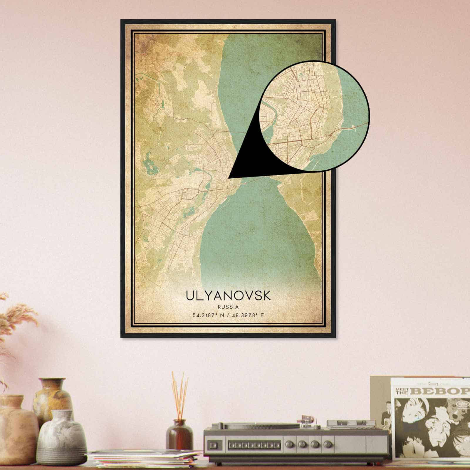 Deerfield Kansas Map Poster, Modern Home Decor Wall Art Print (Copy)