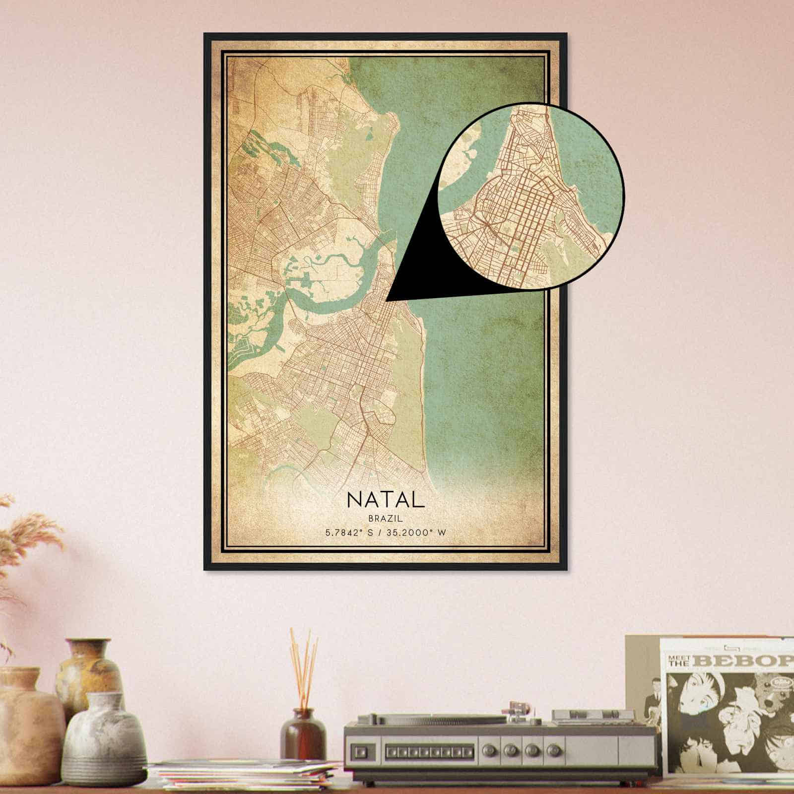 Deerfield Kansas Map Poster, Modern Home Decor Wall Art Print (Copy)