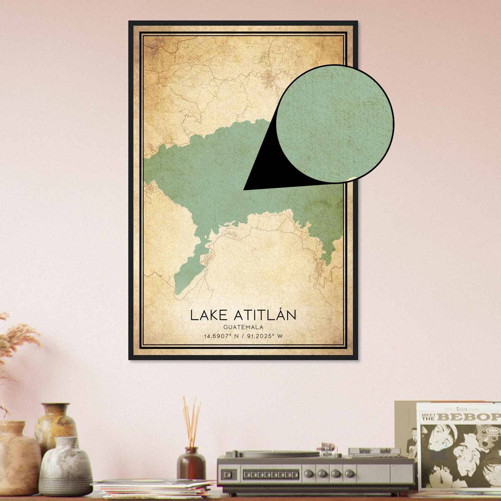 Deerfield Kansas Map Poster, Modern Home Decor Wall Art Print (Copy)