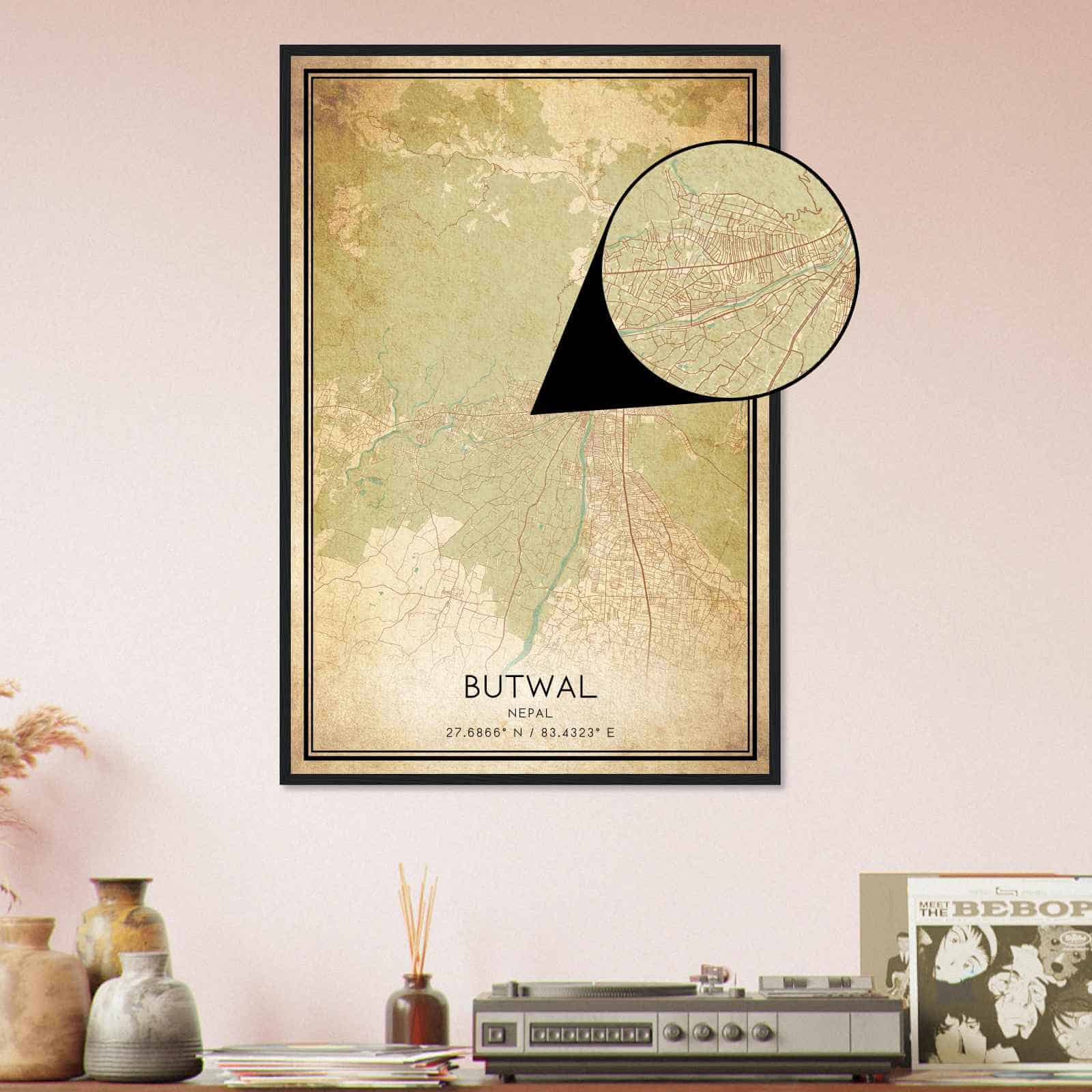 Deerfield Kansas Map Poster, Modern Home Decor Wall Art Print (Copy)