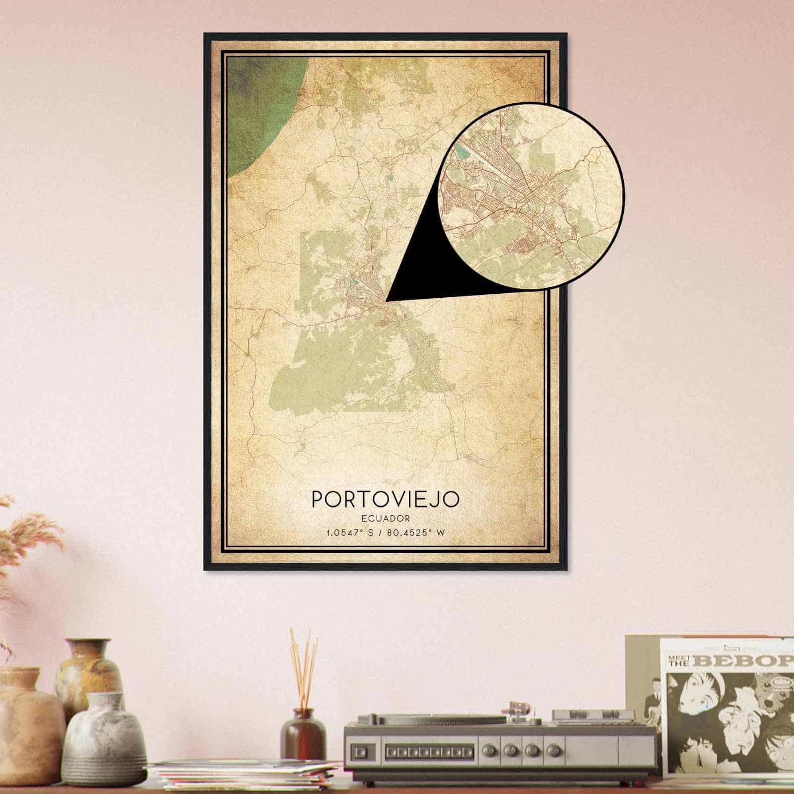 Deerfield Kansas Map Poster, Modern Home Decor Wall Art Print (Copy)