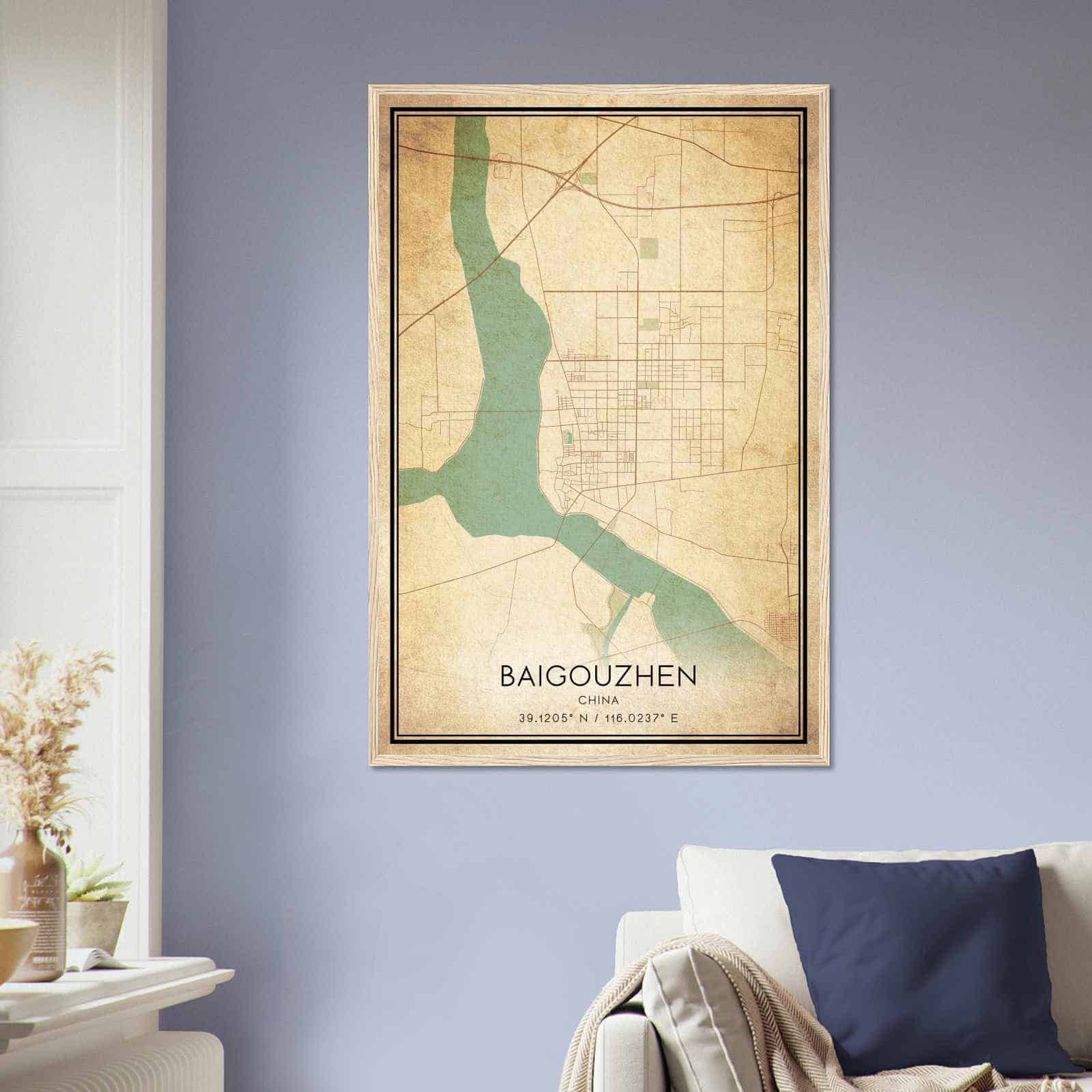 Deerfield Kansas Map Poster, Modern Home Decor Wall Art Print (Copy)
