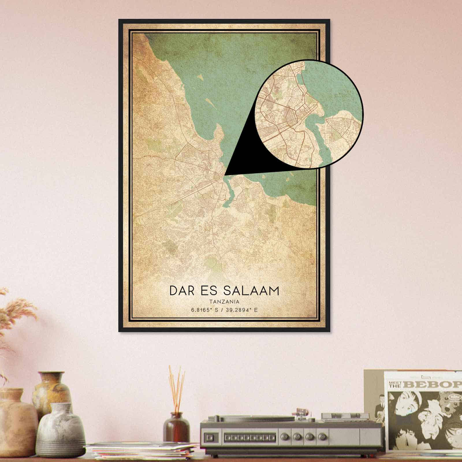 Deerfield Kansas Map Poster, Modern Home Decor Wall Art Print (Copy)