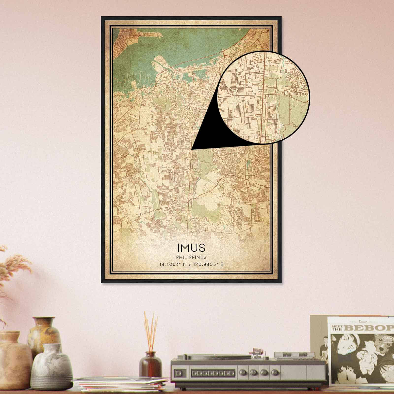 Deerfield Kansas Map Poster, Modern Home Decor Wall Art Print (Copy)