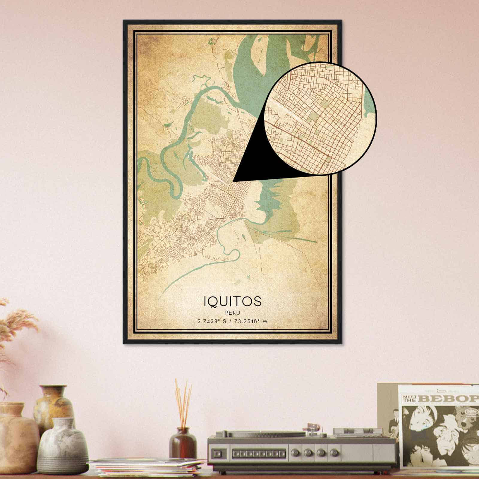 Deerfield Kansas Map Poster, Modern Home Decor Wall Art Print (Copy)