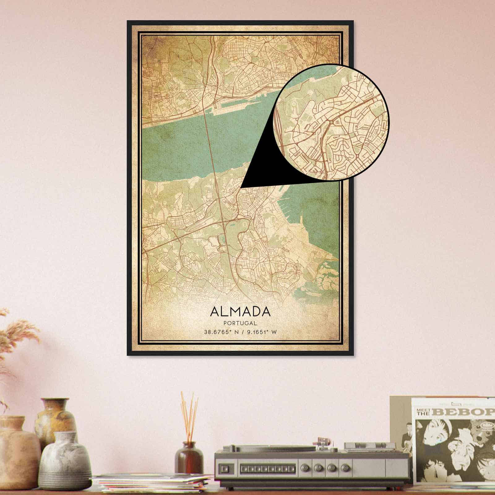 Deerfield Kansas Map Poster, Modern Home Decor Wall Art Print (Copy)