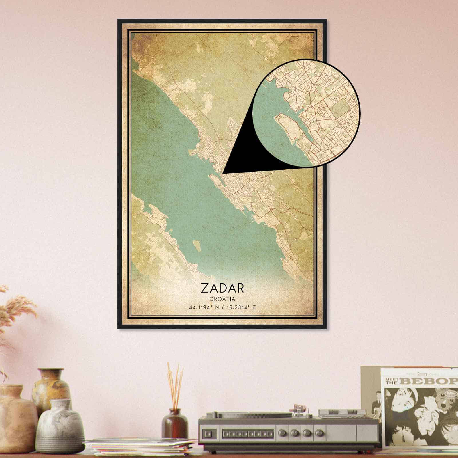 Deerfield Kansas Map Poster, Modern Home Decor Wall Art Print (Copy)