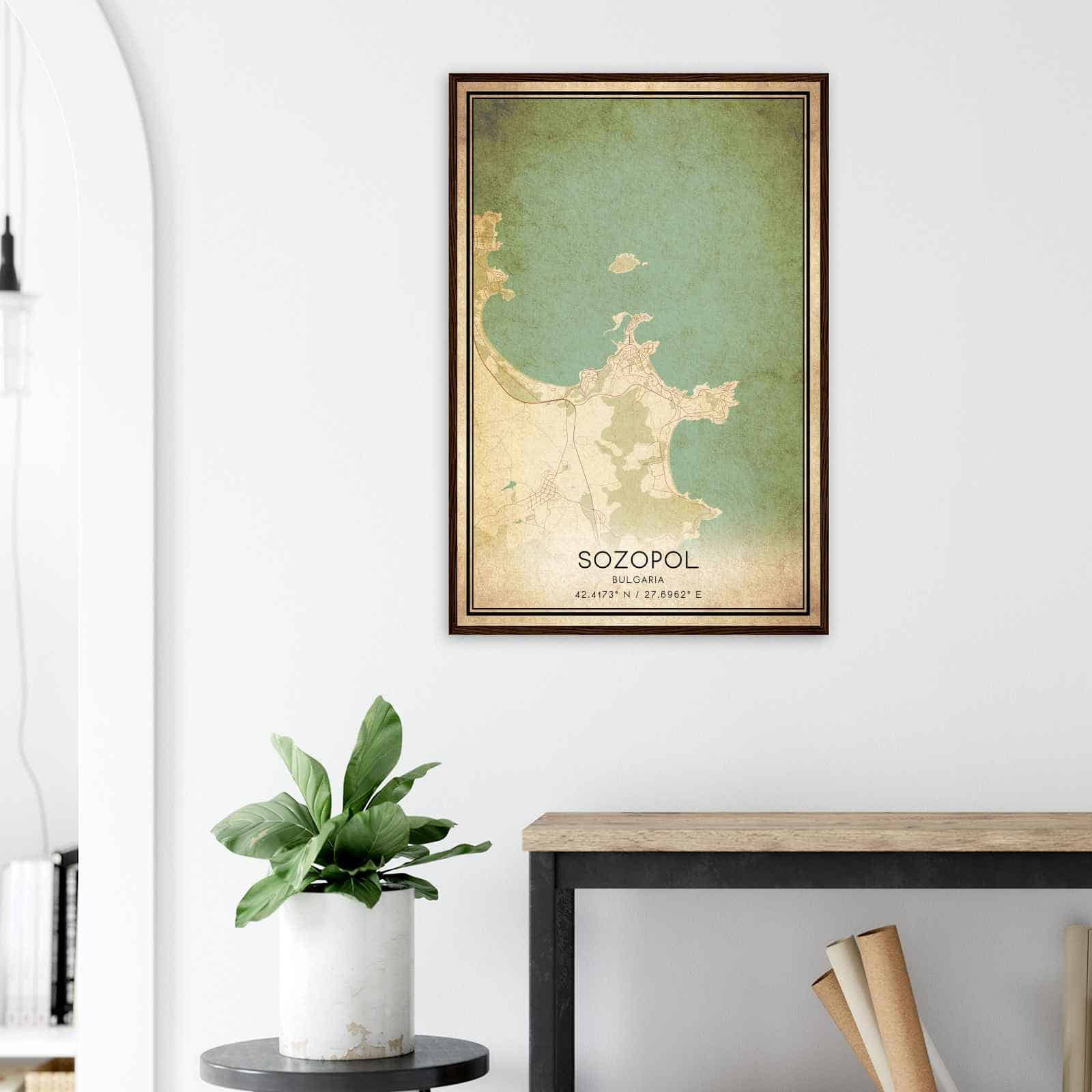 Deerfield Kansas Map Poster, Modern Home Decor Wall Art Print (Copy)