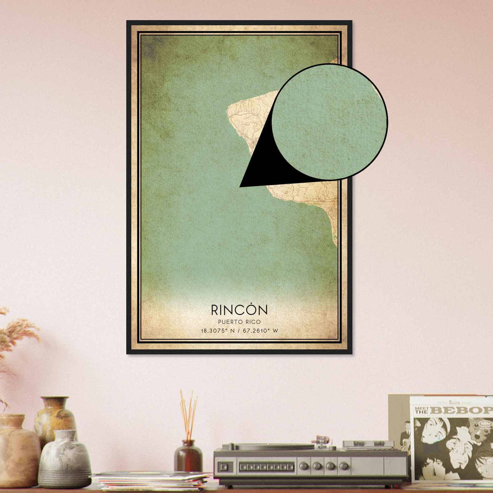 Deerfield Kansas Map Poster, Modern Home Decor Wall Art Print (Copy)