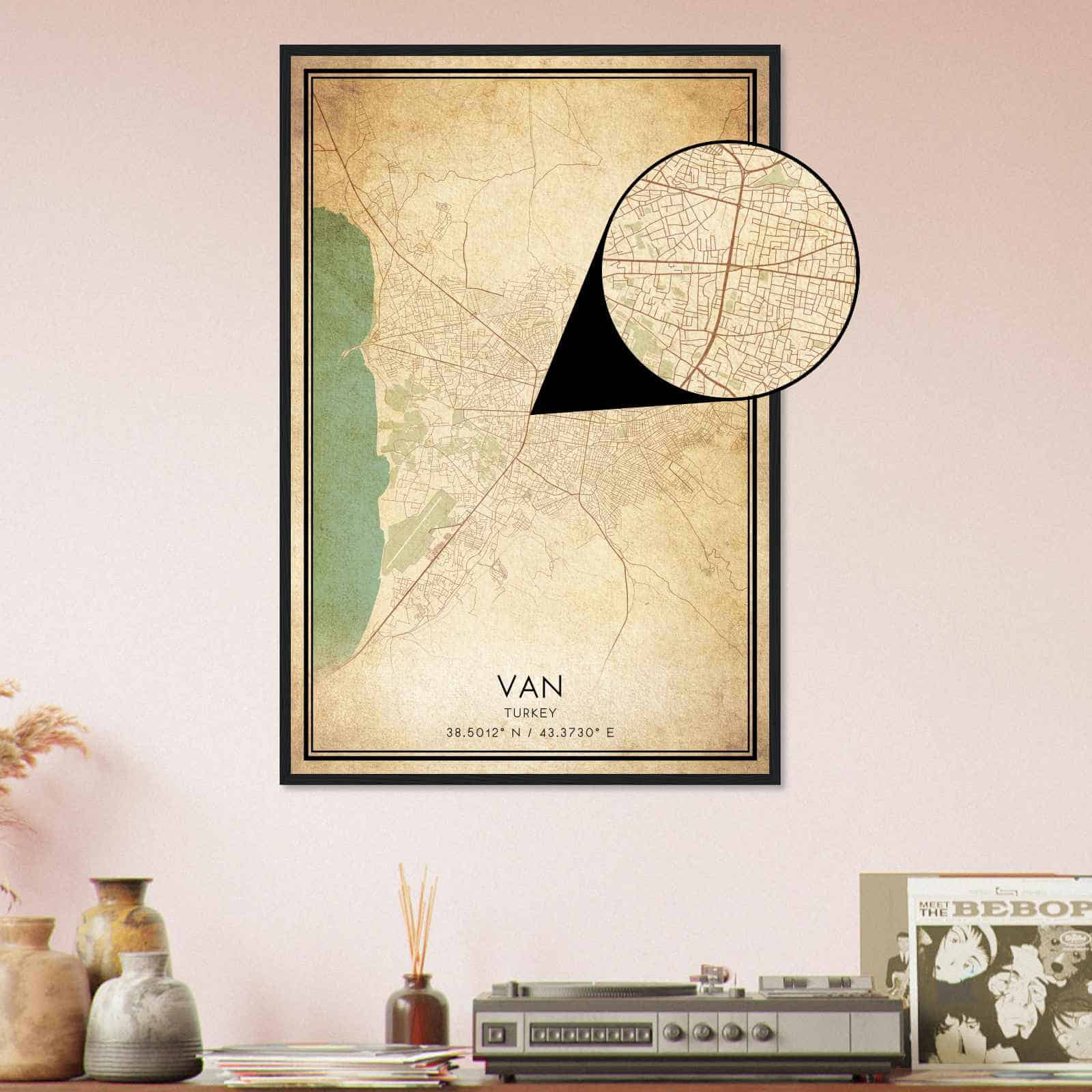 Deerfield Kansas Map Poster, Modern Home Decor Wall Art Print (Copy)