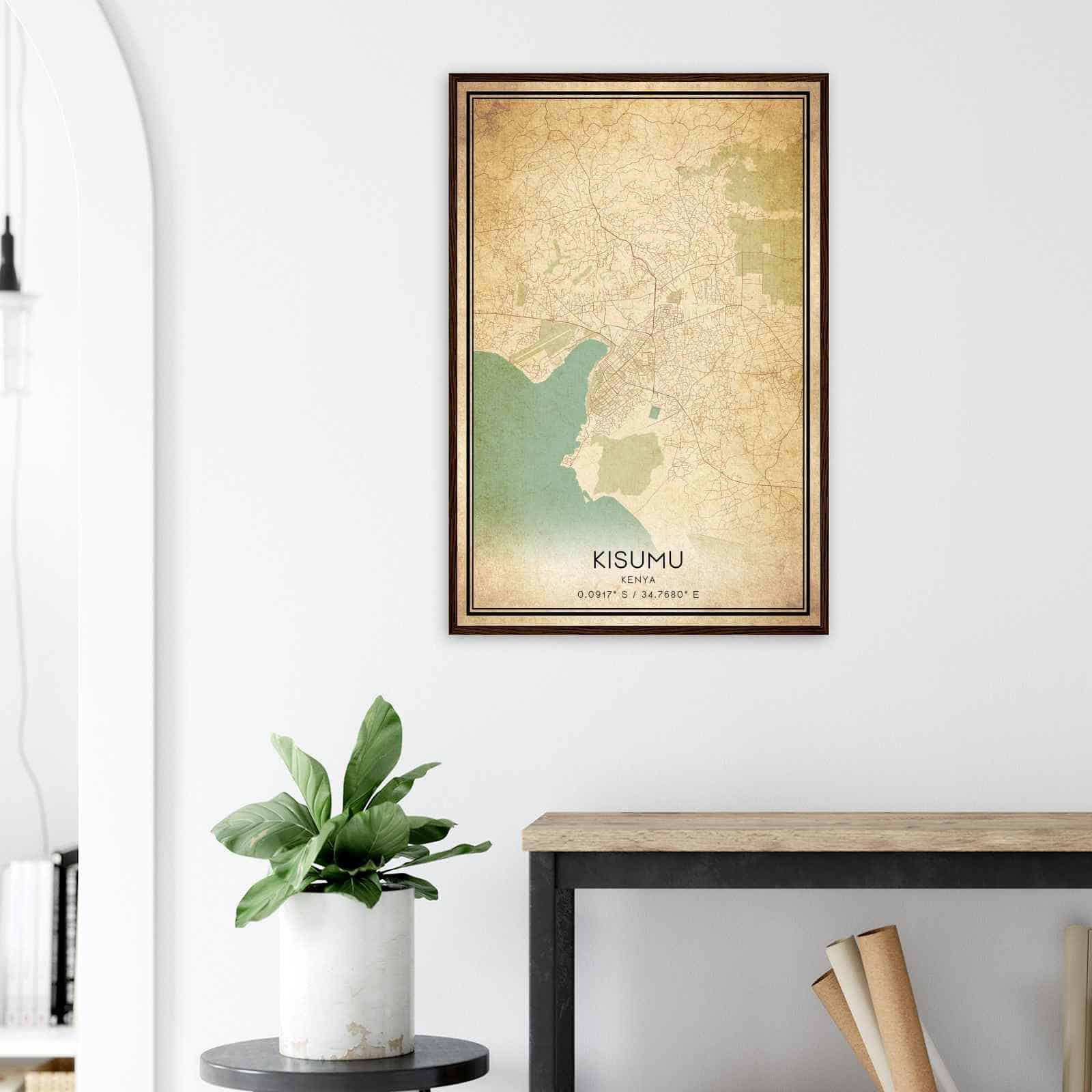 Deerfield Kansas Map Poster, Modern Home Decor Wall Art Print (Copy)