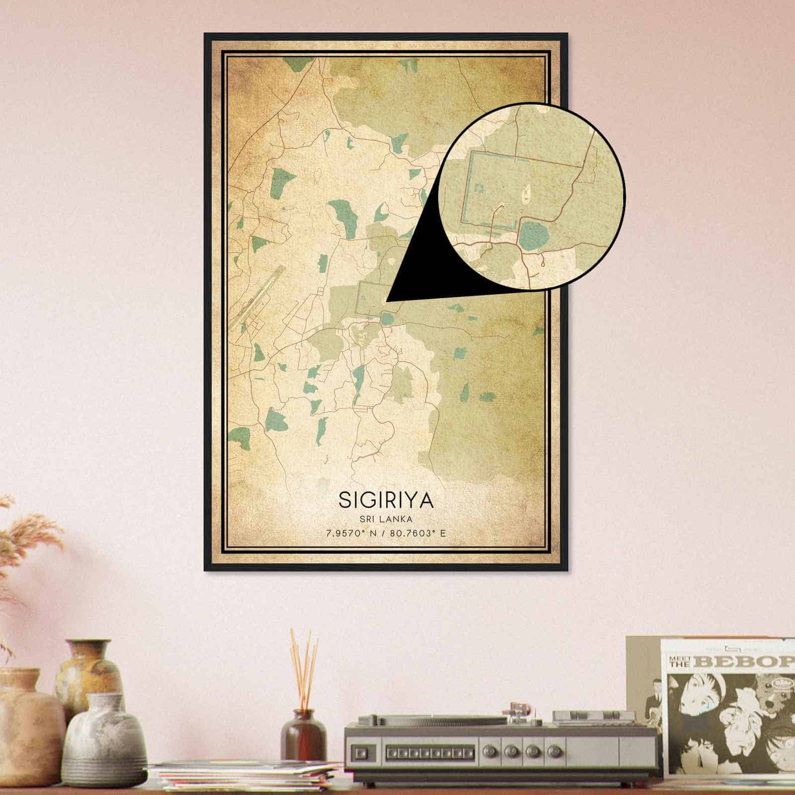 Deerfield Kansas Map Poster, Modern Home Decor Wall Art Print (Copy)