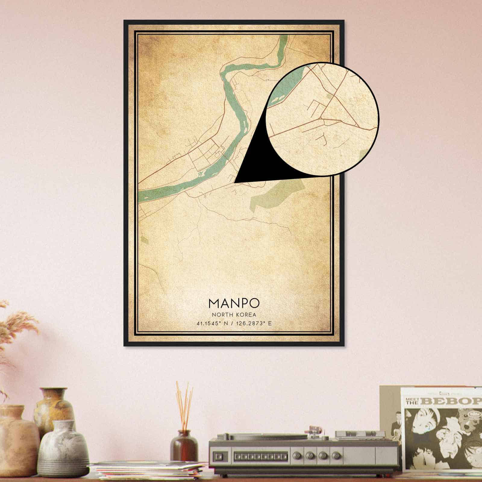 Deerfield Kansas Map Poster, Modern Home Decor Wall Art Print (Copy)