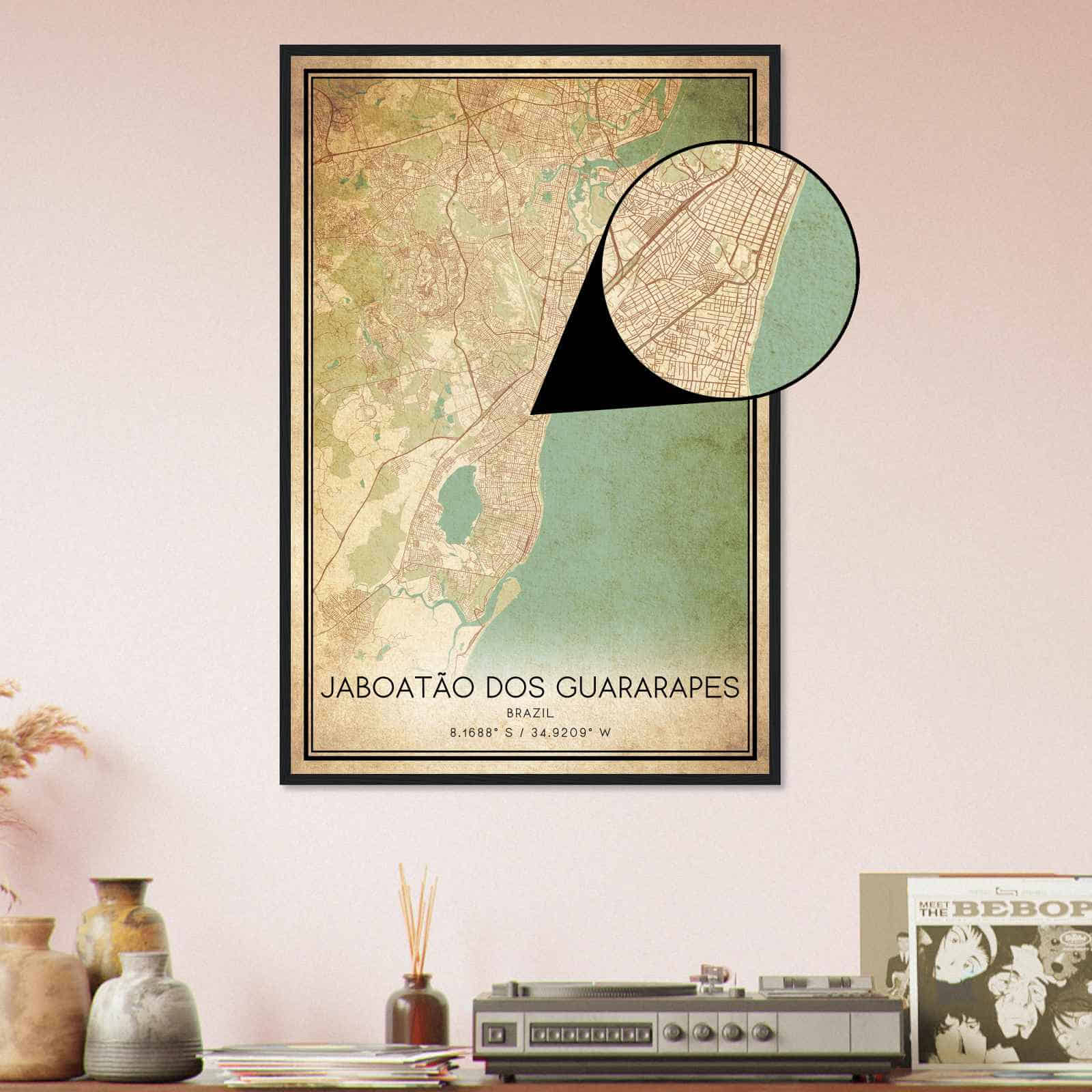 Deerfield Kansas Map Poster, Modern Home Decor Wall Art Print (Copy)