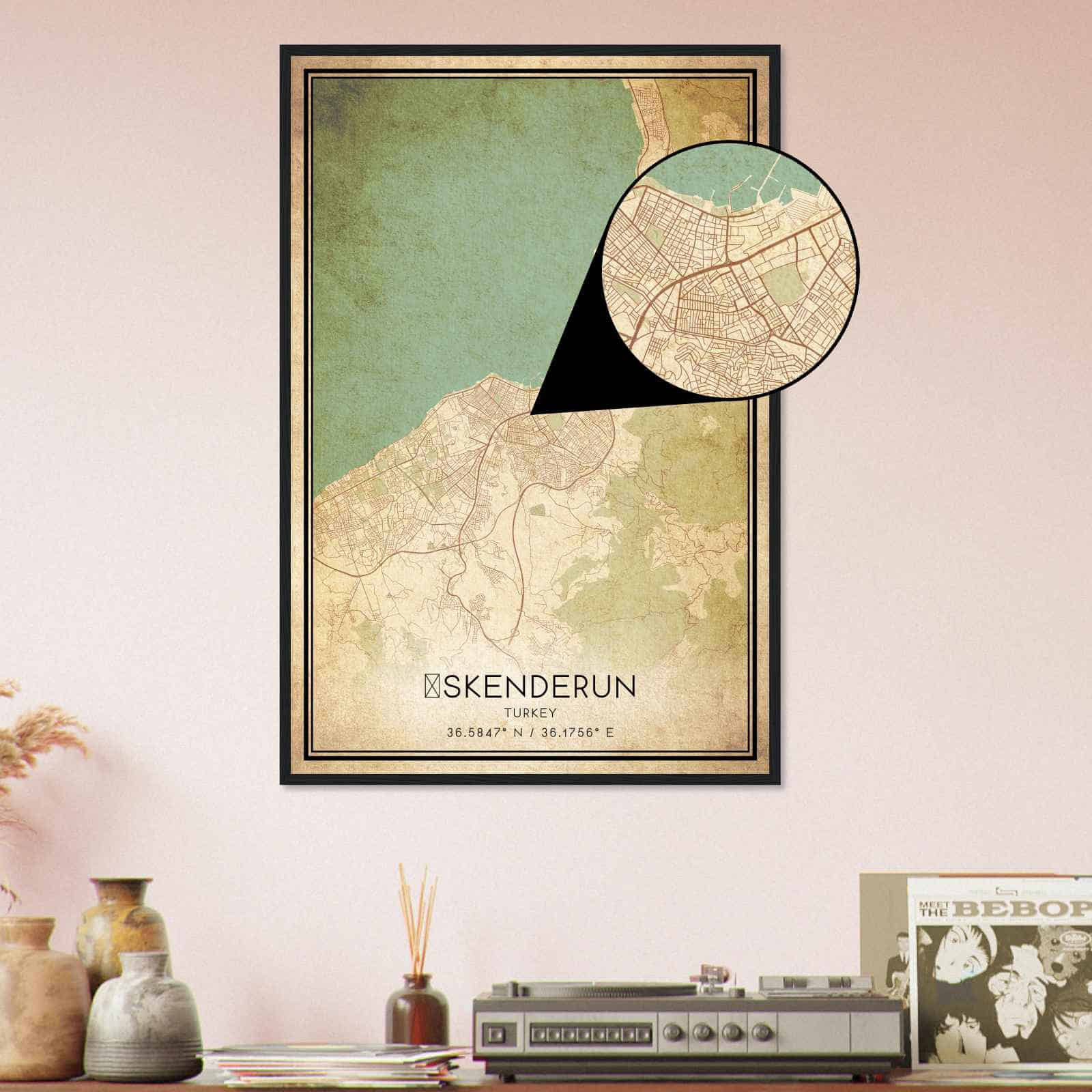 Deerfield Kansas Map Poster, Modern Home Decor Wall Art Print (Copy)
