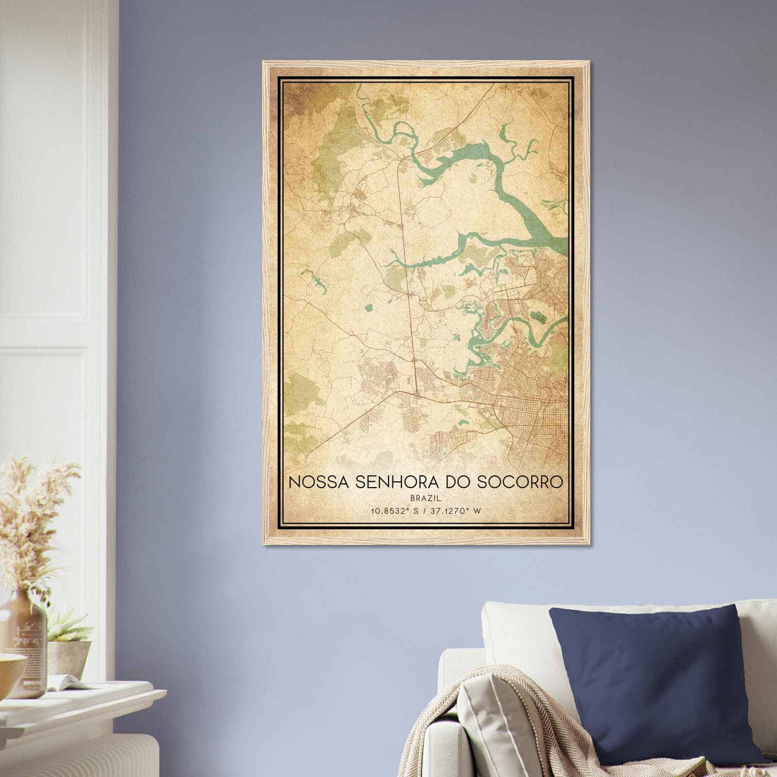 Deerfield Kansas Map Poster, Modern Home Decor Wall Art Print (Copy)