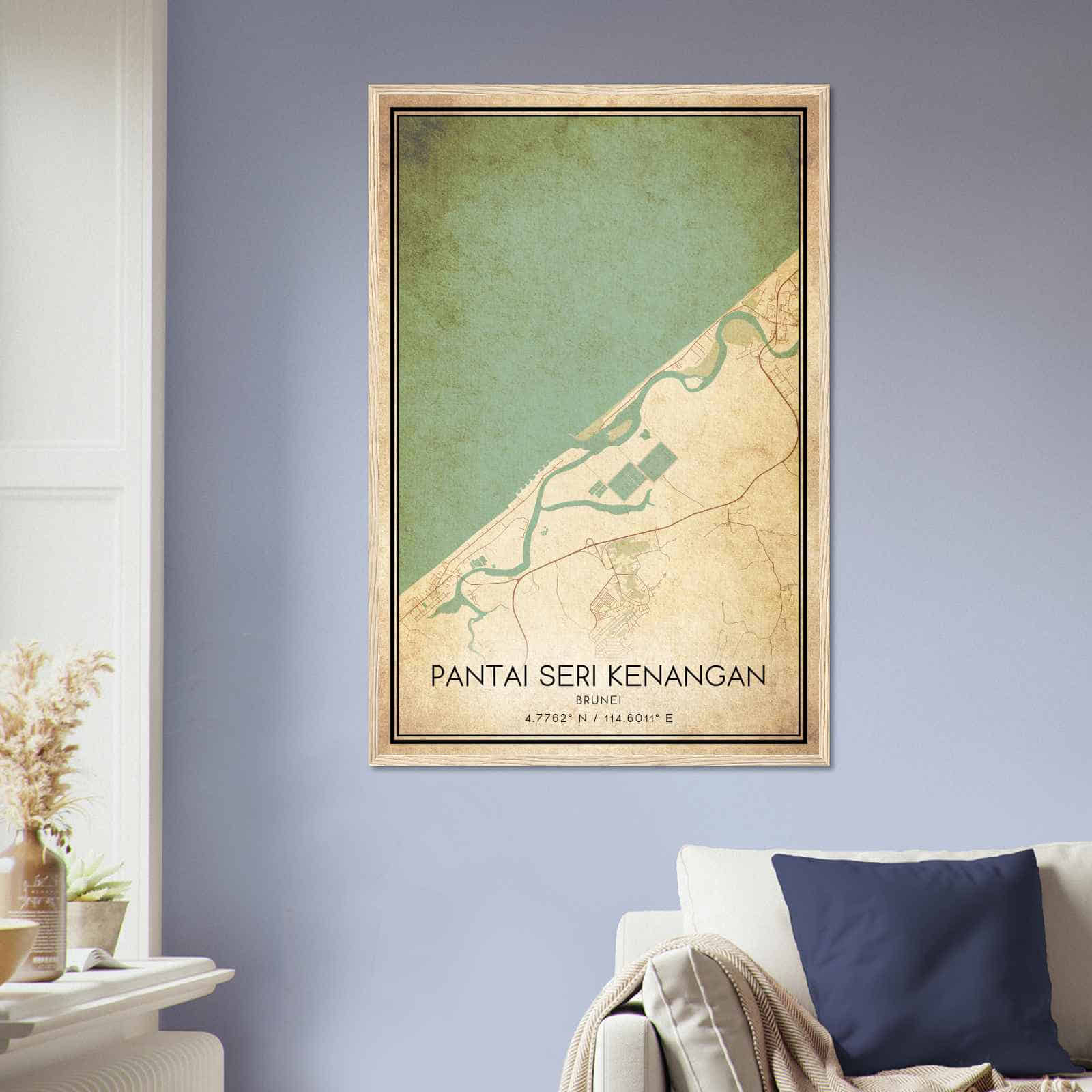 Deerfield Kansas Map Poster, Modern Home Decor Wall Art Print (Copy)