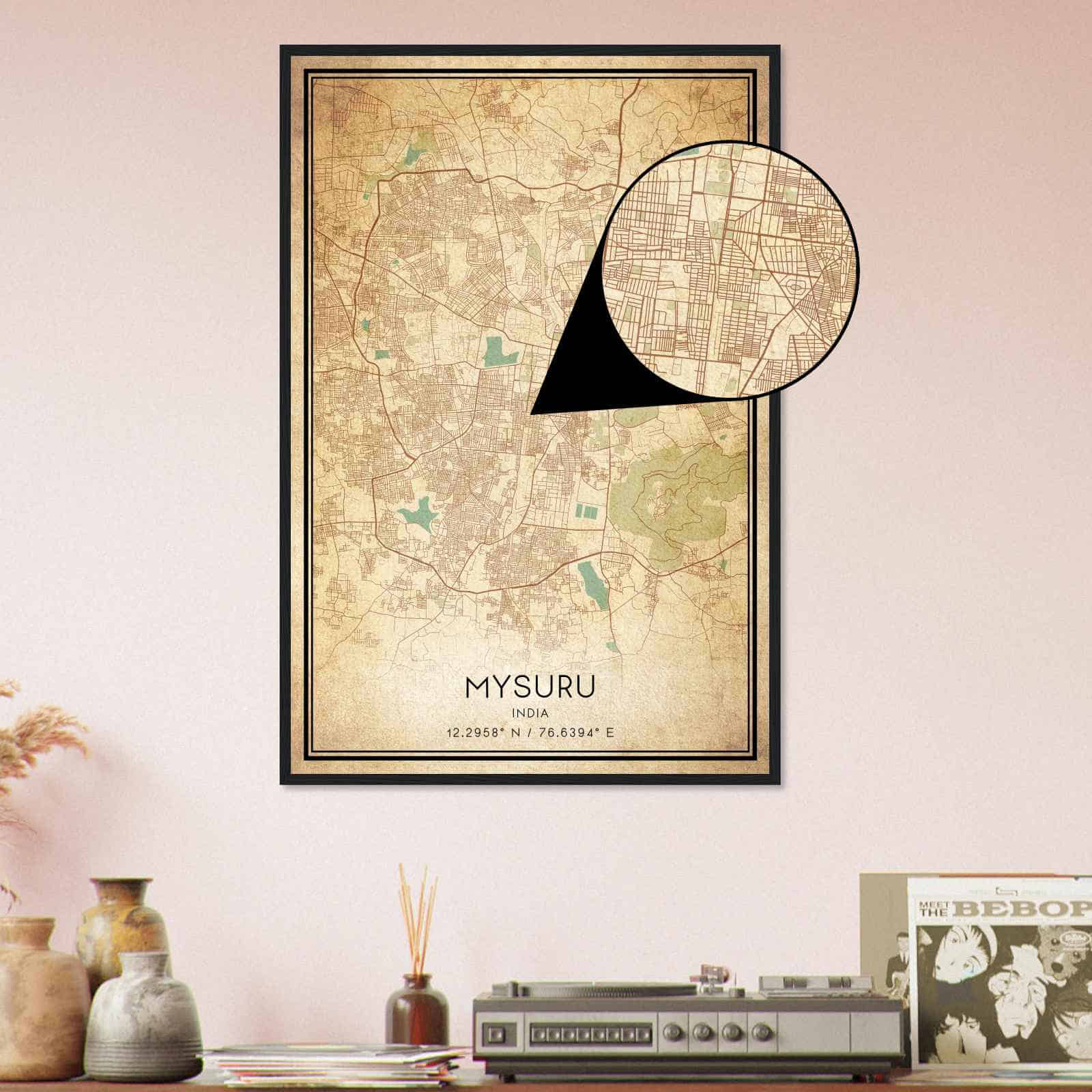 Deerfield Kansas Map Poster, Modern Home Decor Wall Art Print (Copy)