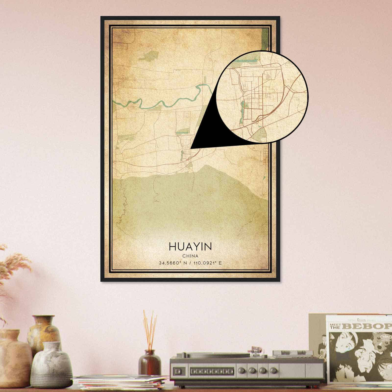 Deerfield Kansas Map Poster, Modern Home Decor Wall Art Print (Copy)