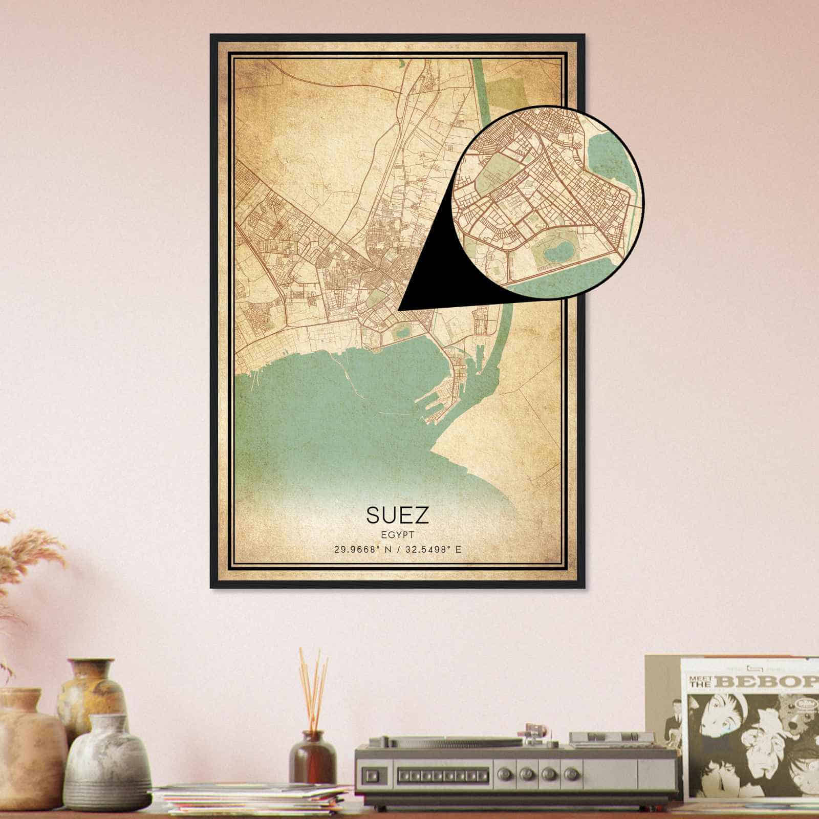 Deerfield Kansas Map Poster, Modern Home Decor Wall Art Print (Copy)