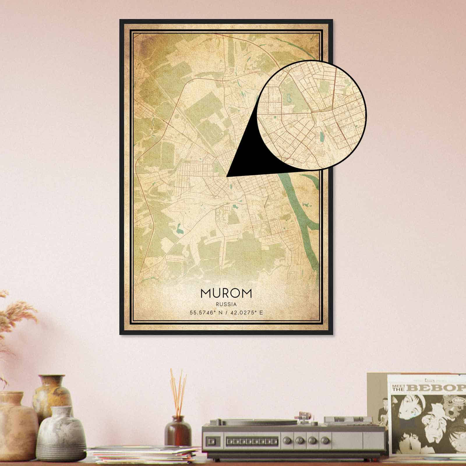 Deerfield Kansas Map Poster, Modern Home Decor Wall Art Print (Copy)
