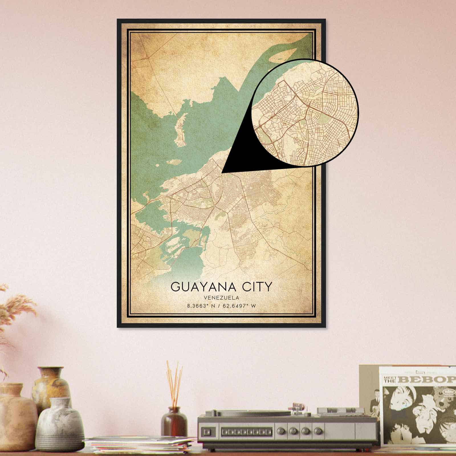 Deerfield Kansas Map Poster, Modern Home Decor Wall Art Print (Copy)